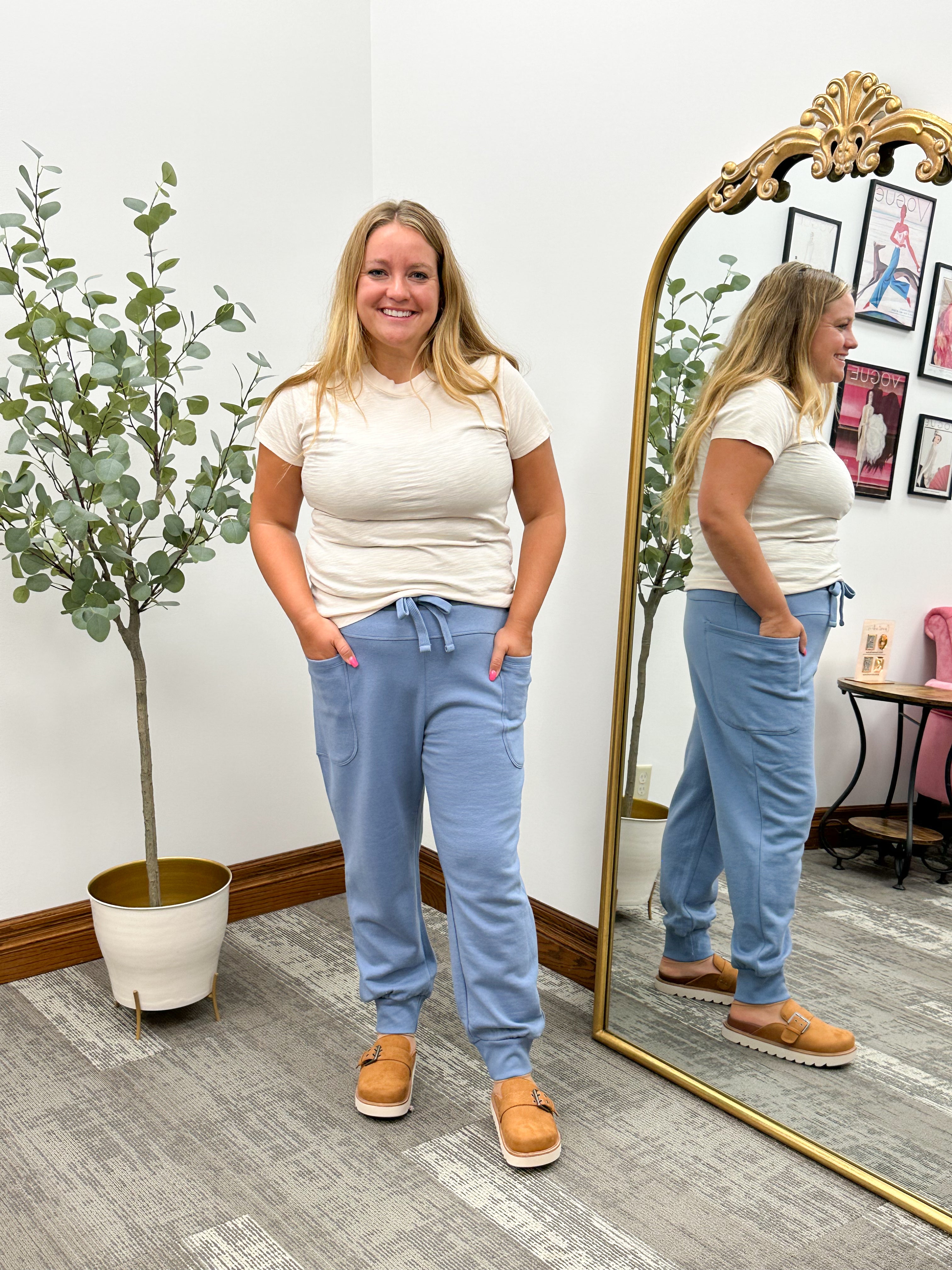 Dusty Blue Jogger Sweatpants