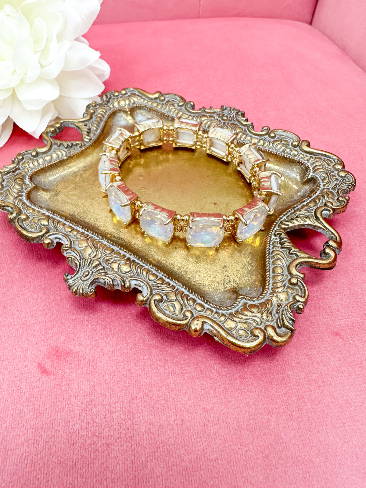 Square Opal Gemstone Bracelet