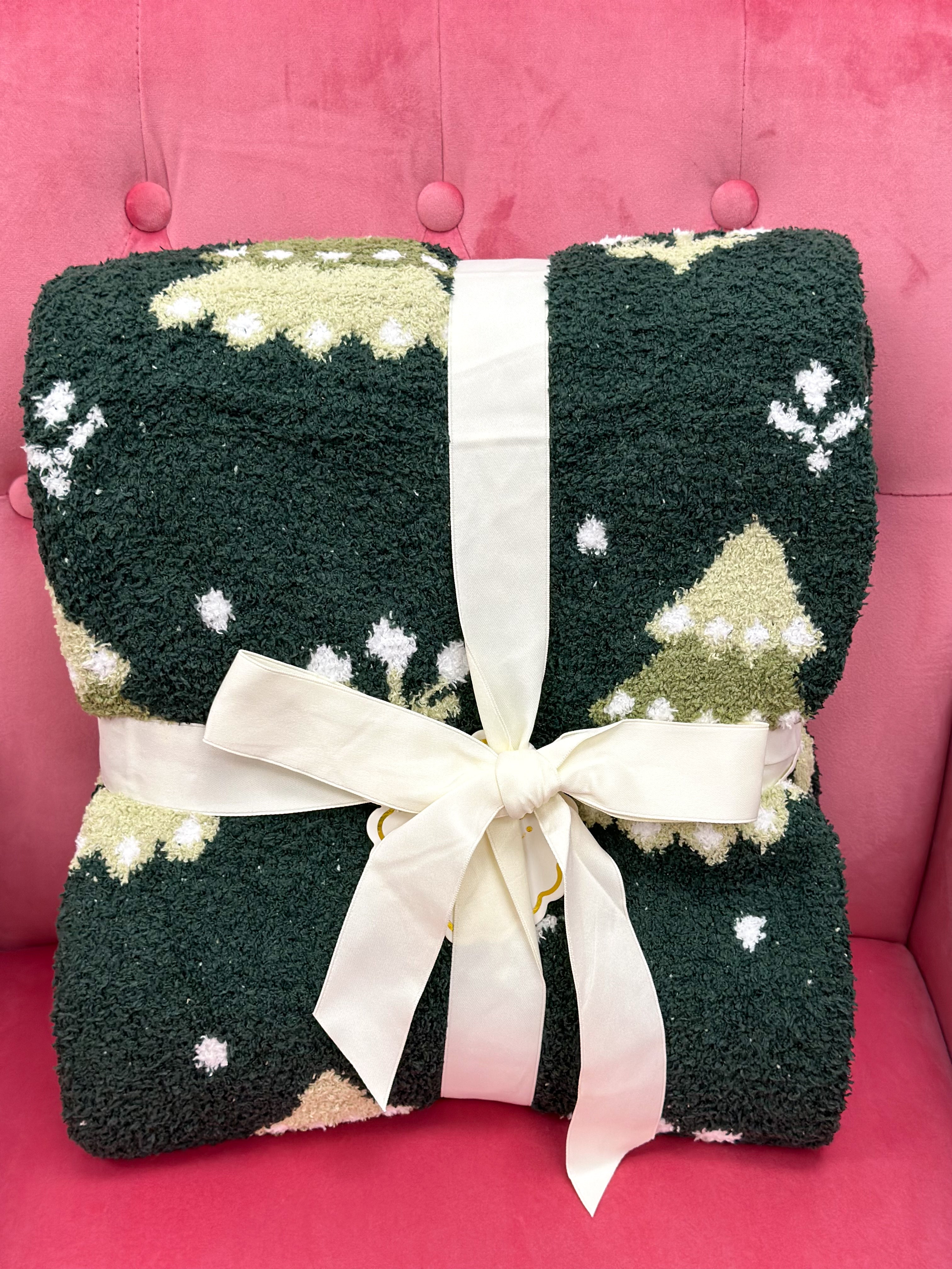 Luxe Christmas Trees Blanket