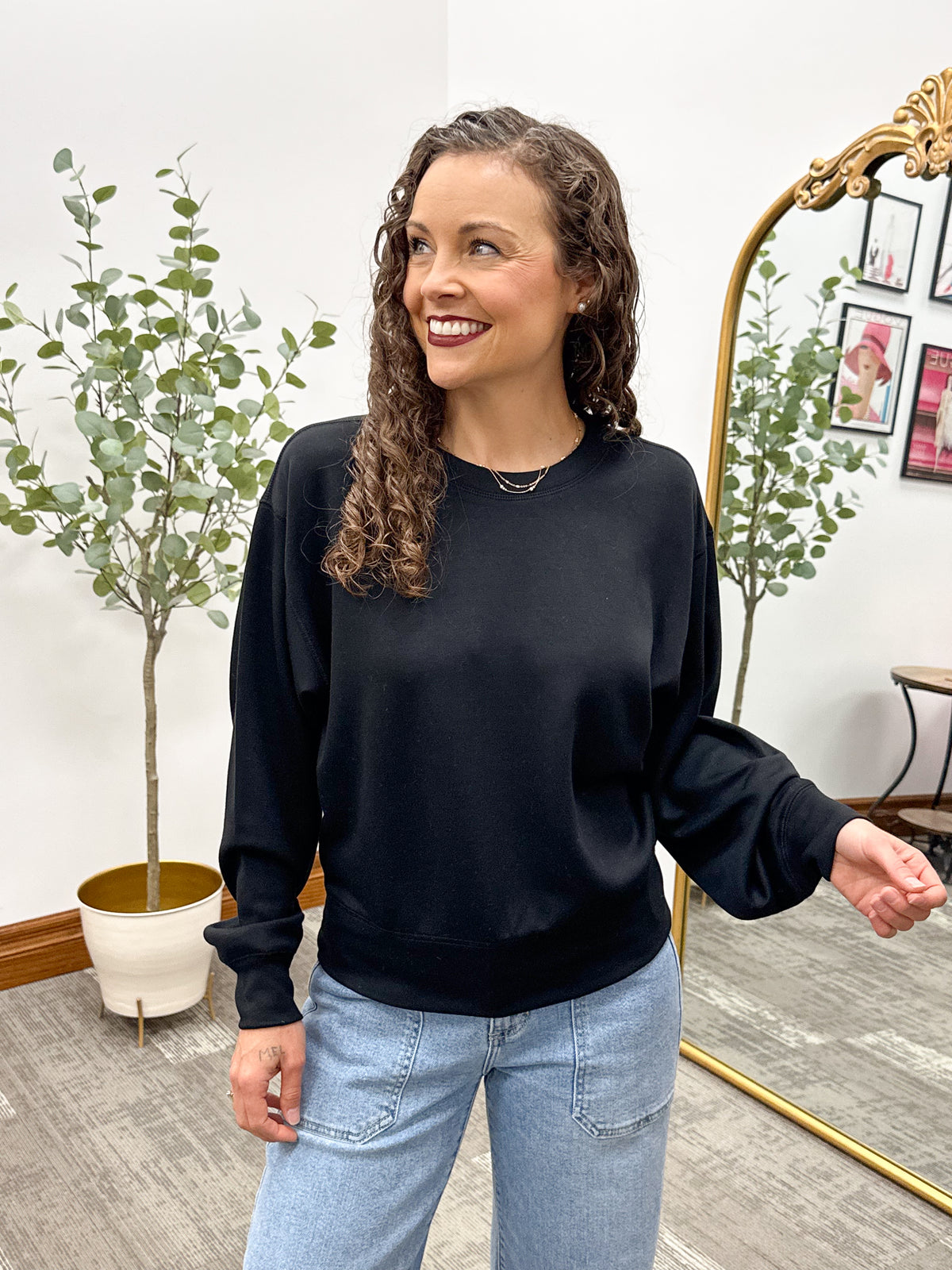 Sabrina Soft Crewneck Top (2 colors)