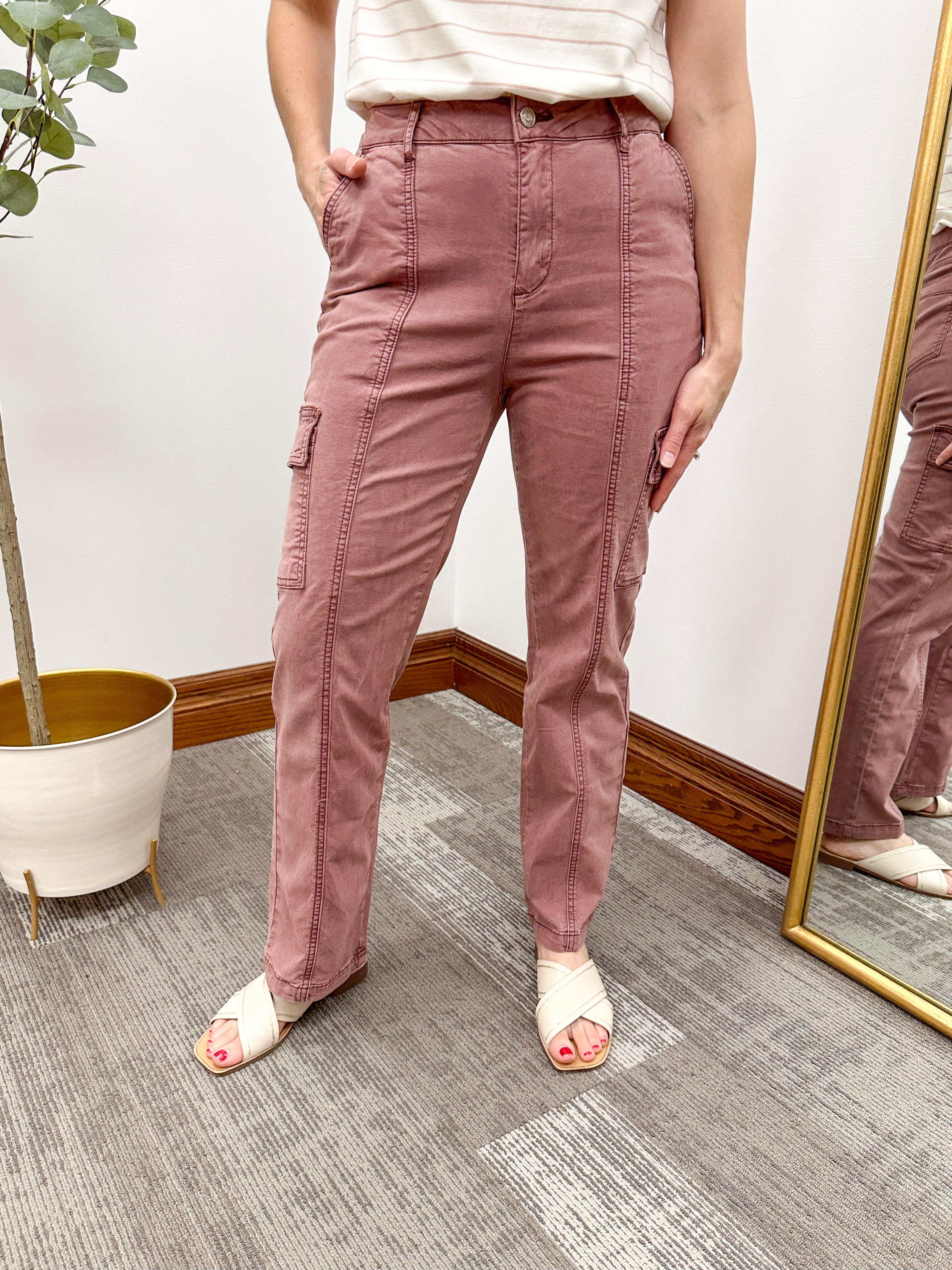 Tanya Dark Mauve Cargo Pants