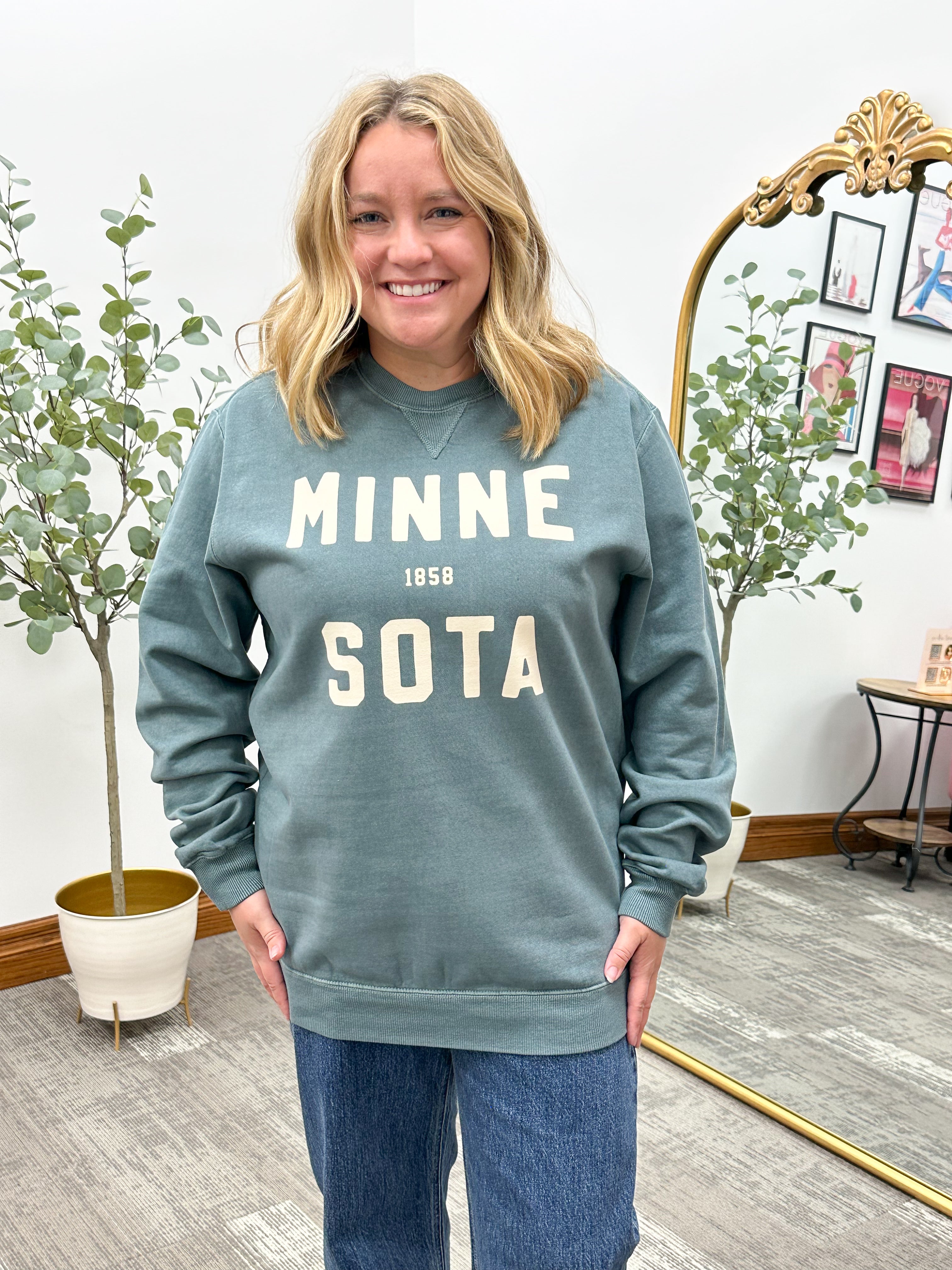 Green Minnesota Crewneck Sweatshirt