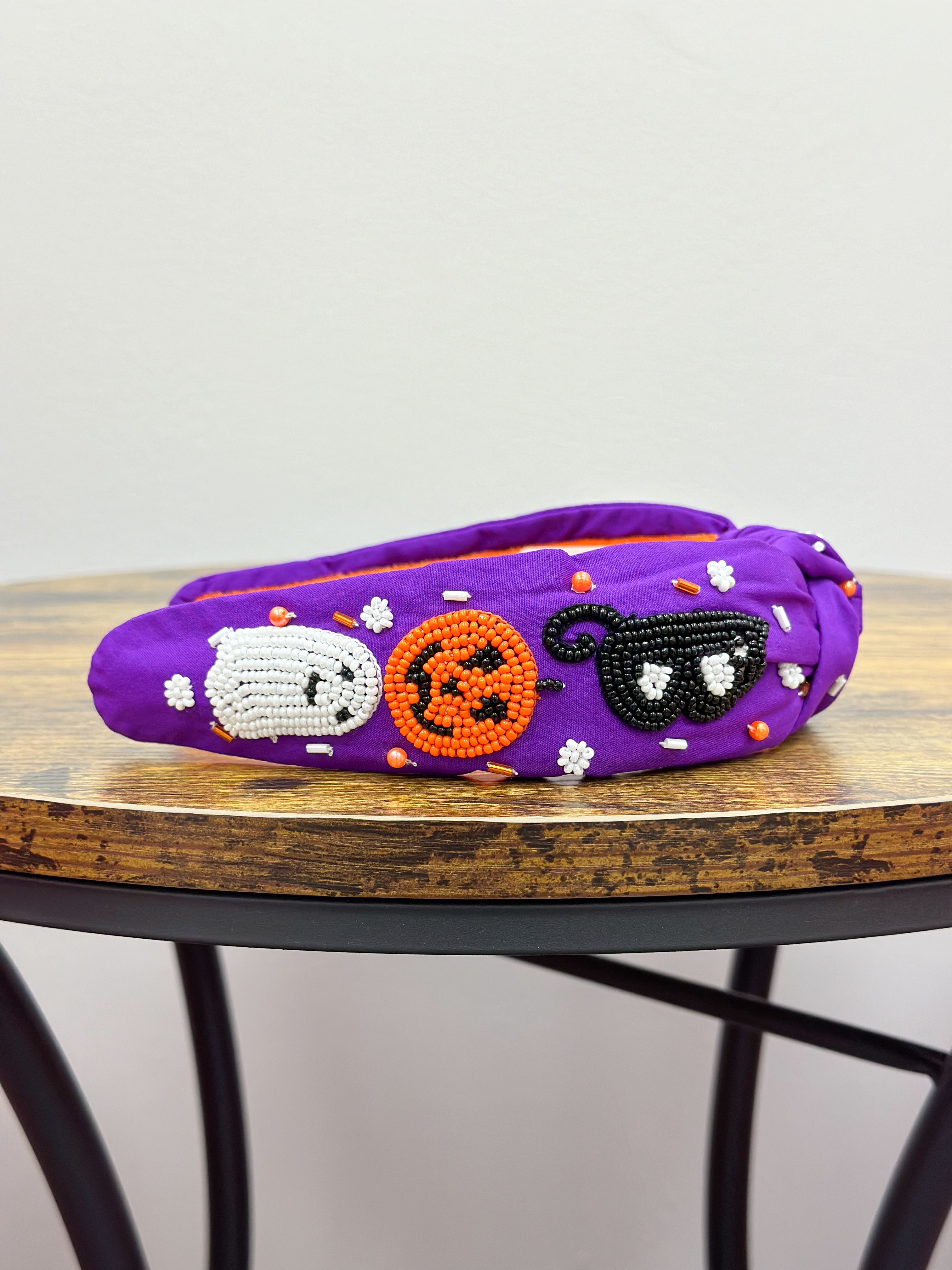 Beaded Halloween Knotted Headband