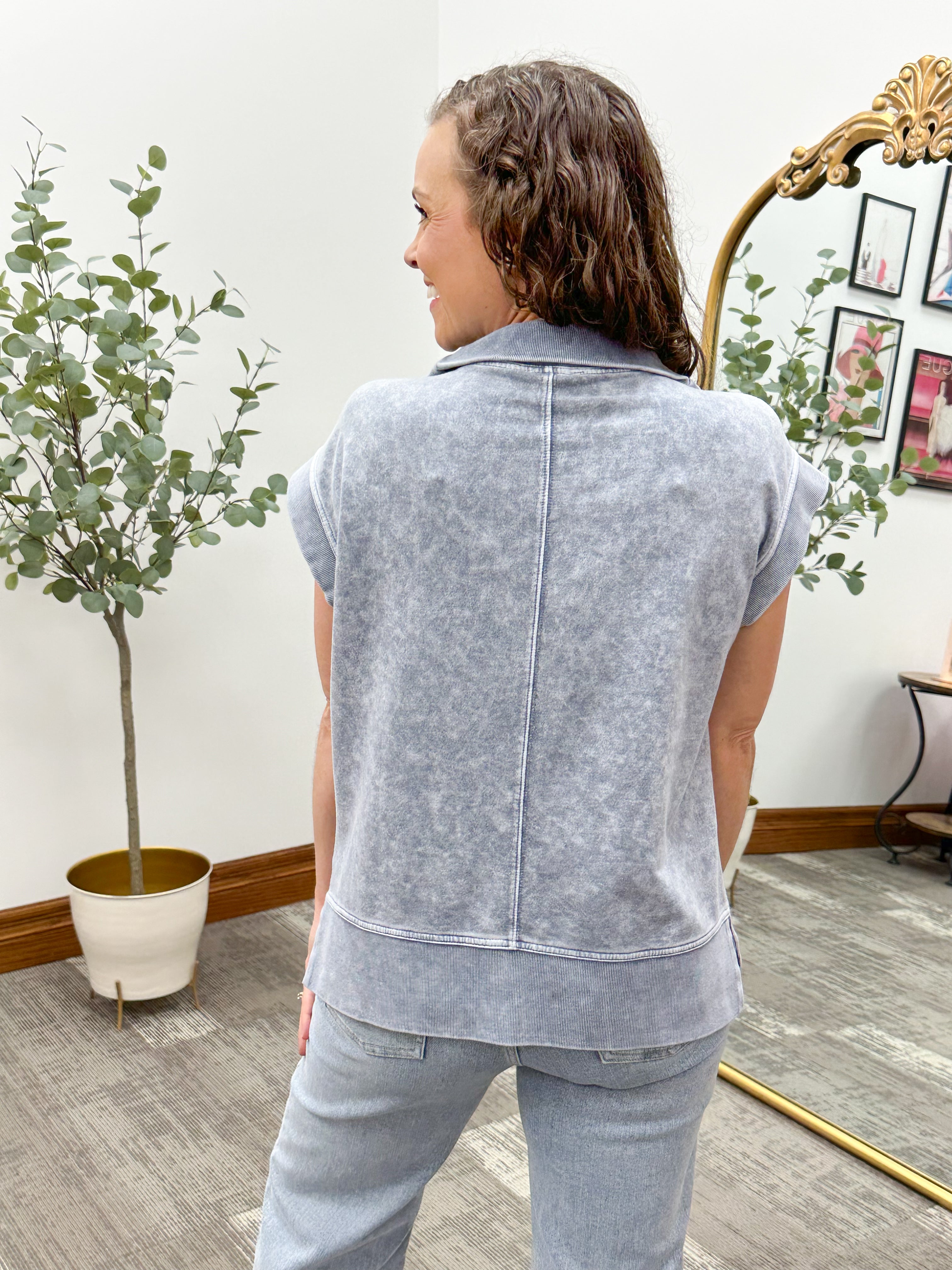 Sylvie 1/2 Zip Sleeveless Pullover