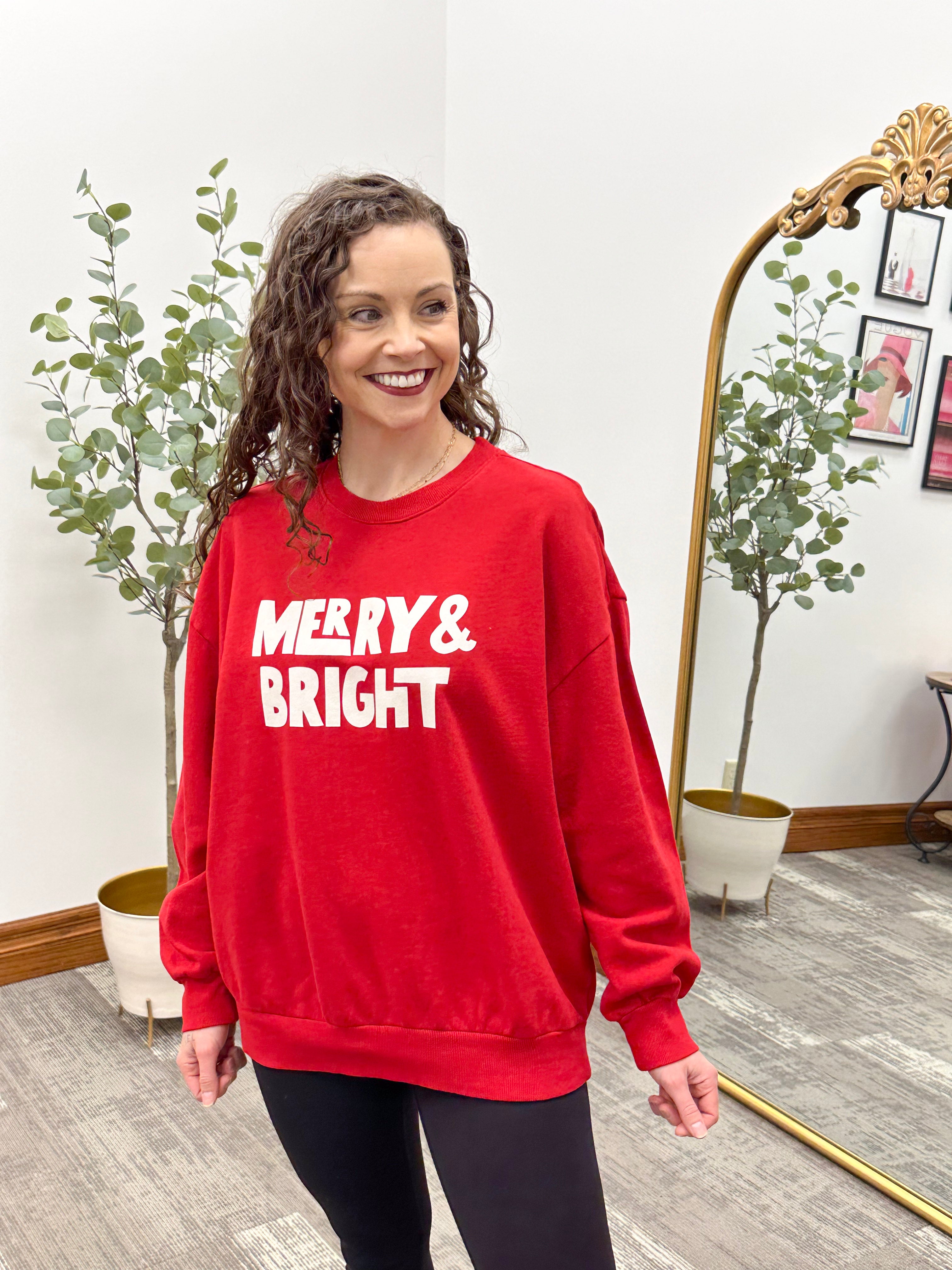 Merry & Bright Graphic Sweatshirt (Z Supply)