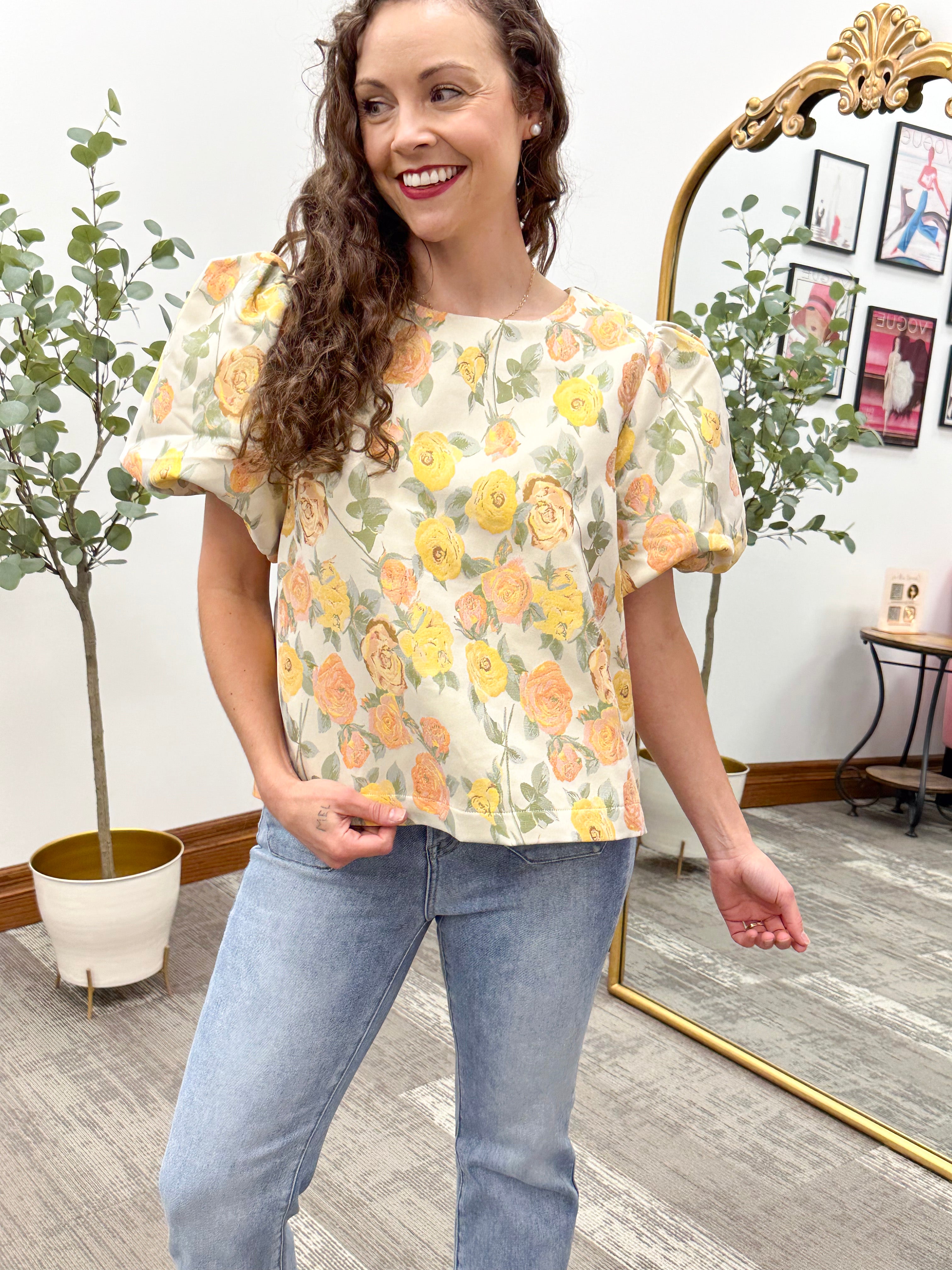 Lacey Vintage Floral Top