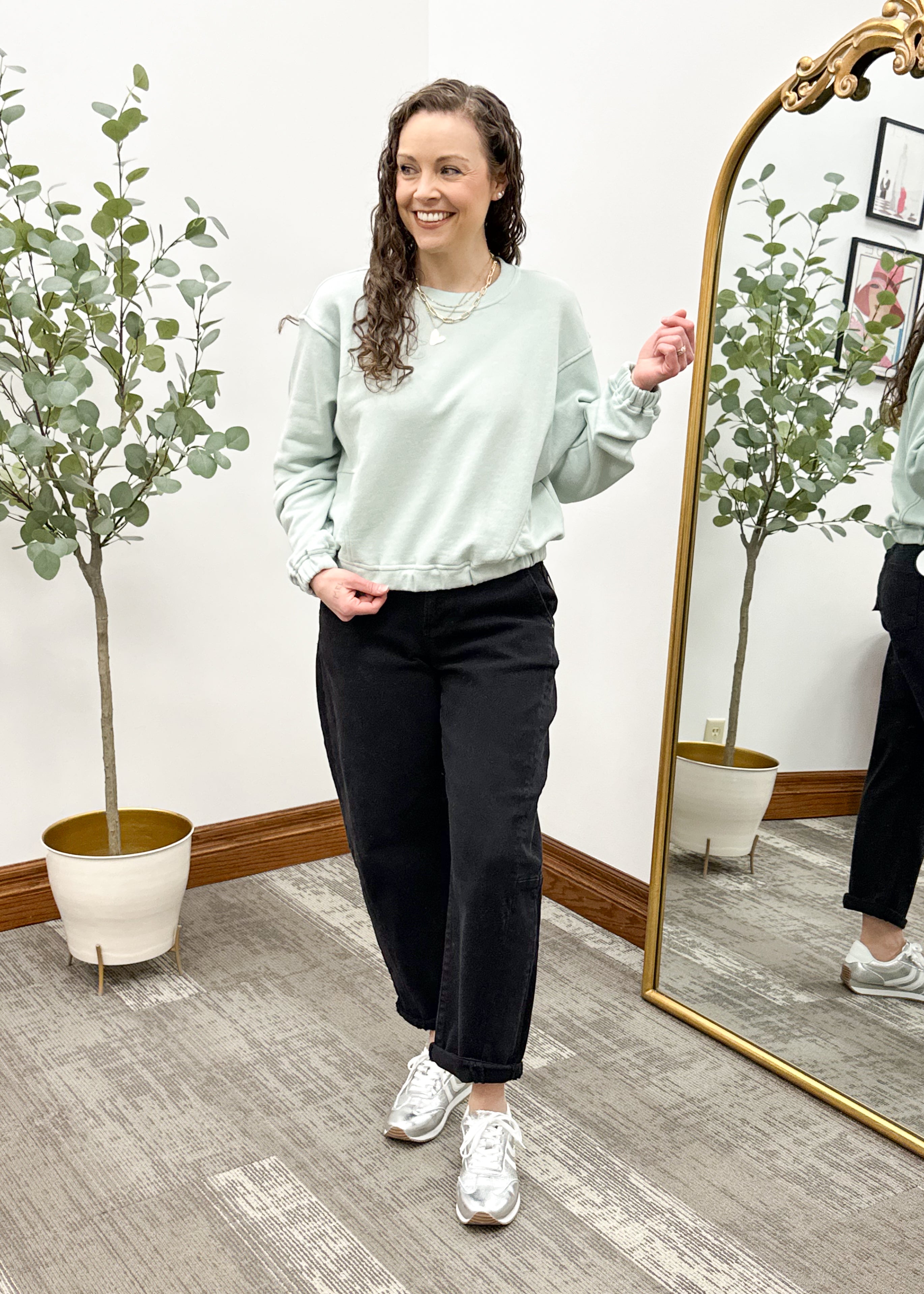 Mint Lightweight Terry Sweatshirt