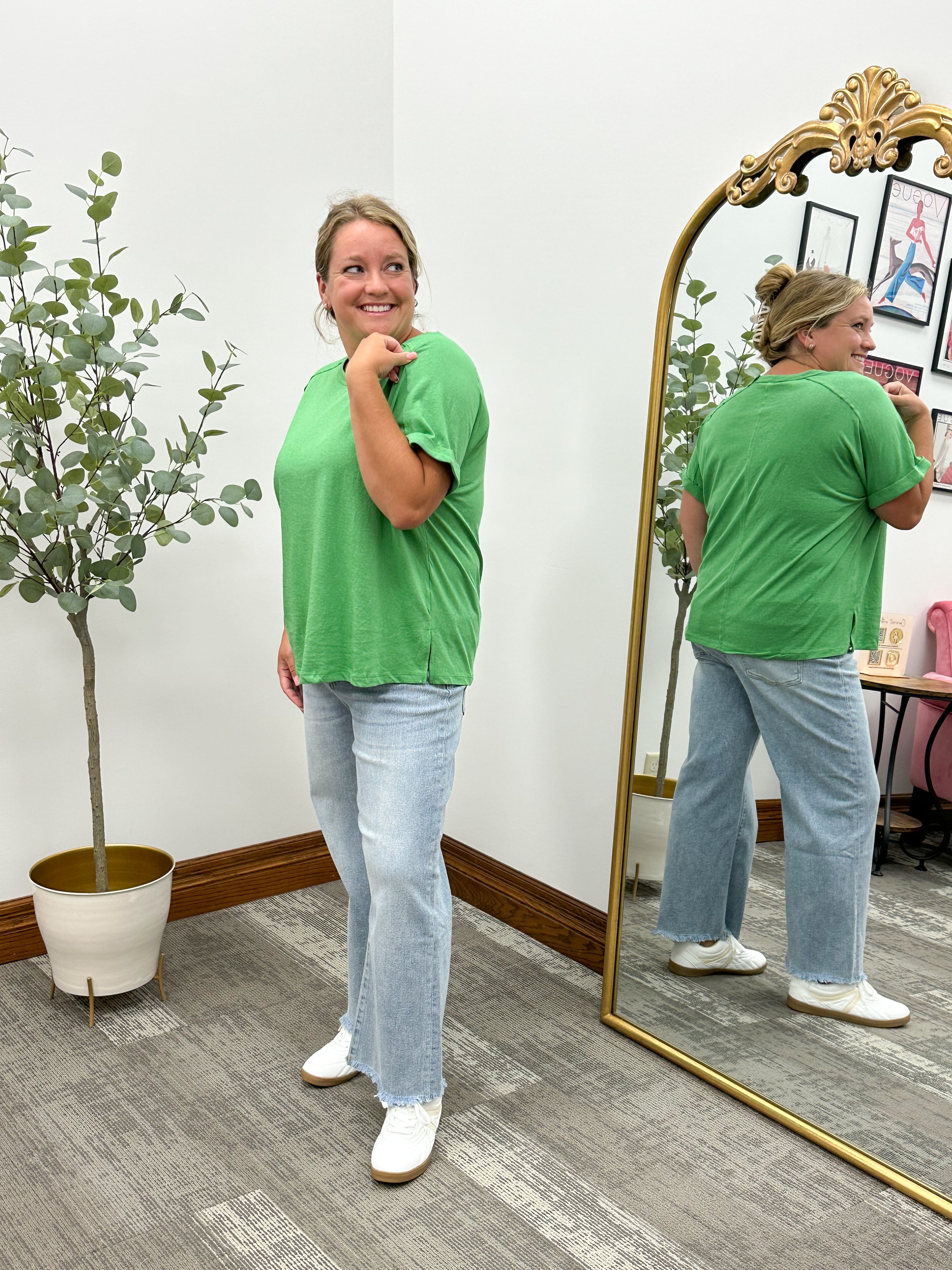 Erika Oversized Green T-Shirt