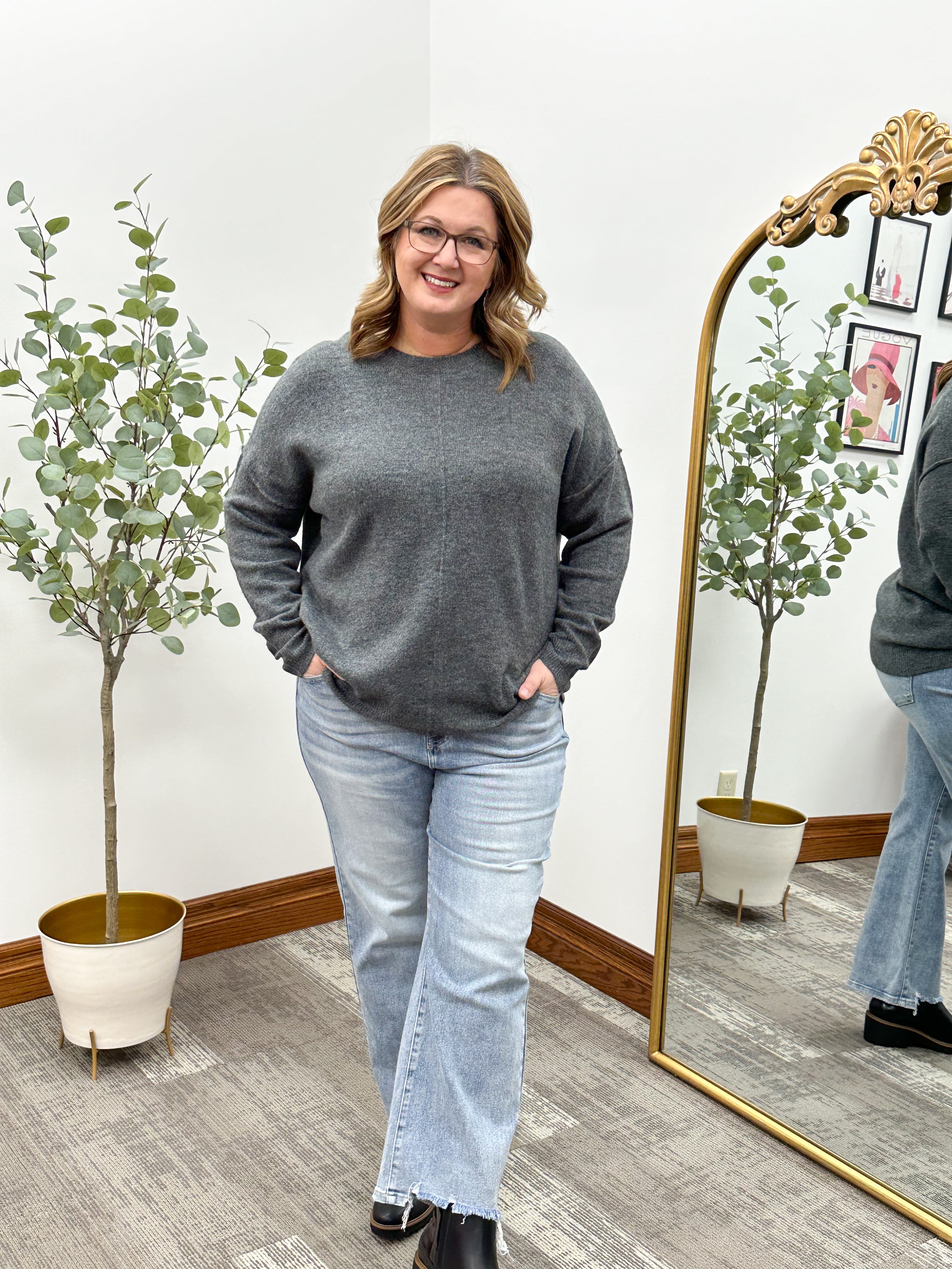 Jen Front Seam Sweater