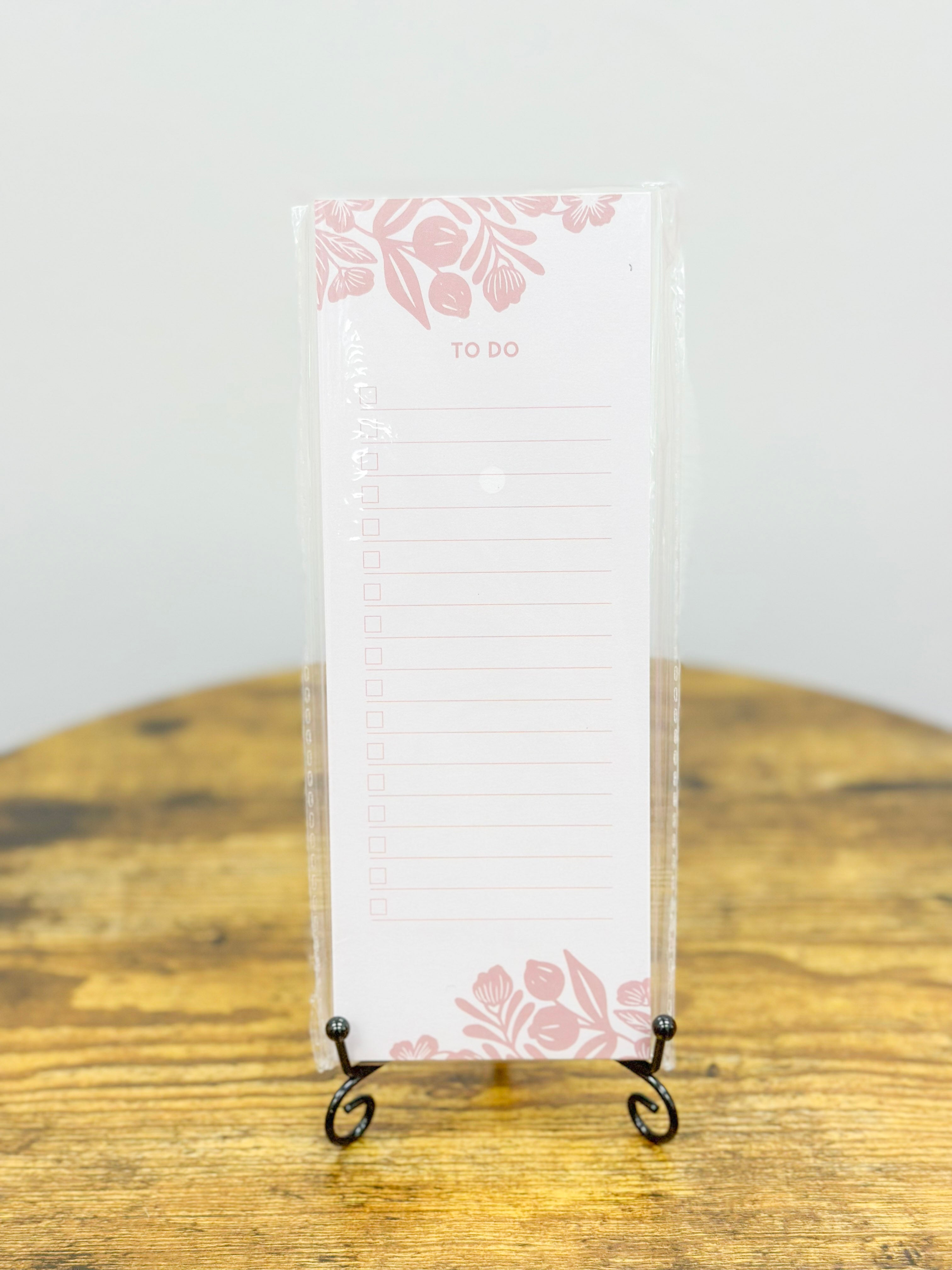 Pink Floral To Do List Notepad