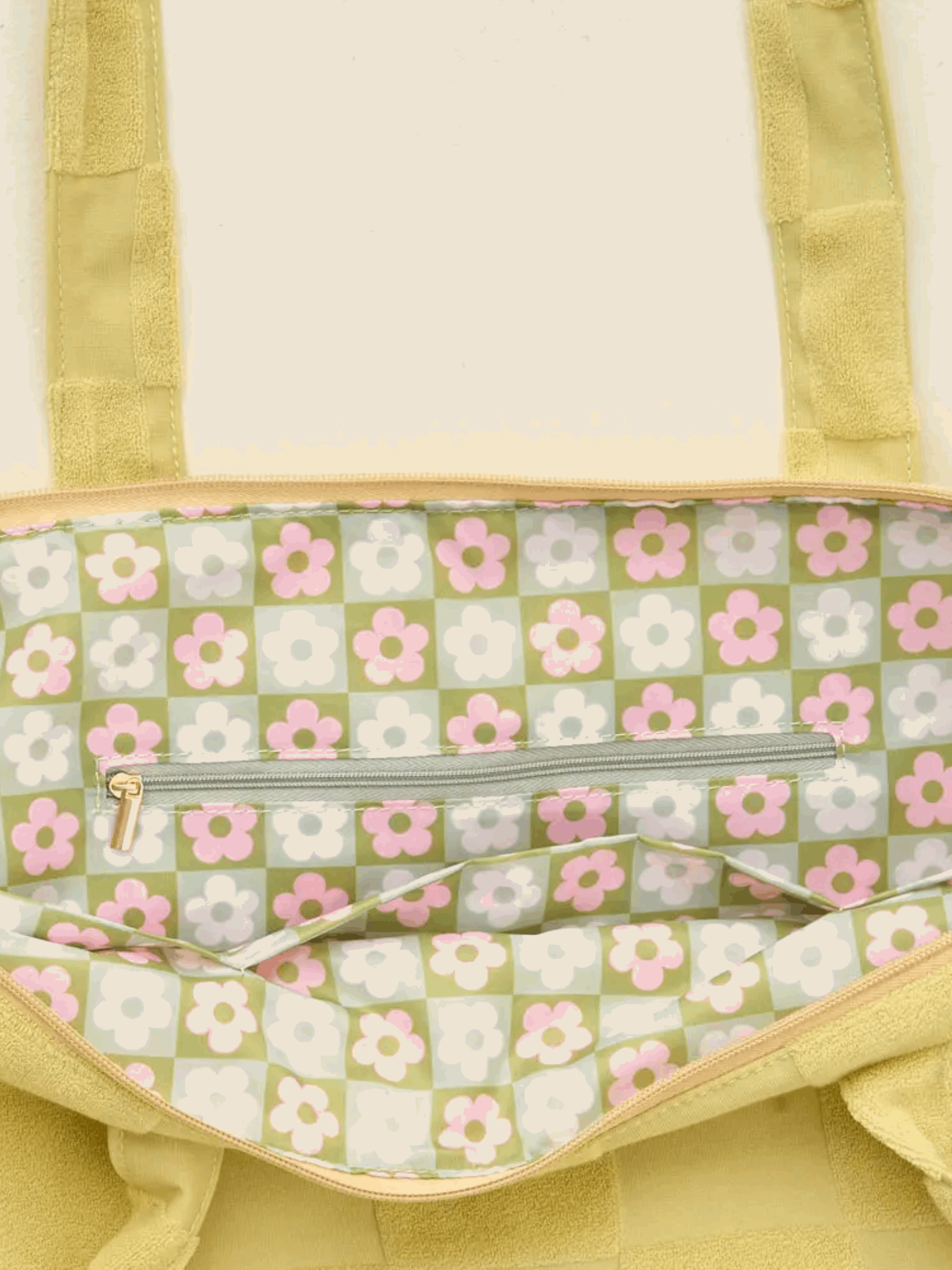 Checkered Terry Tote
