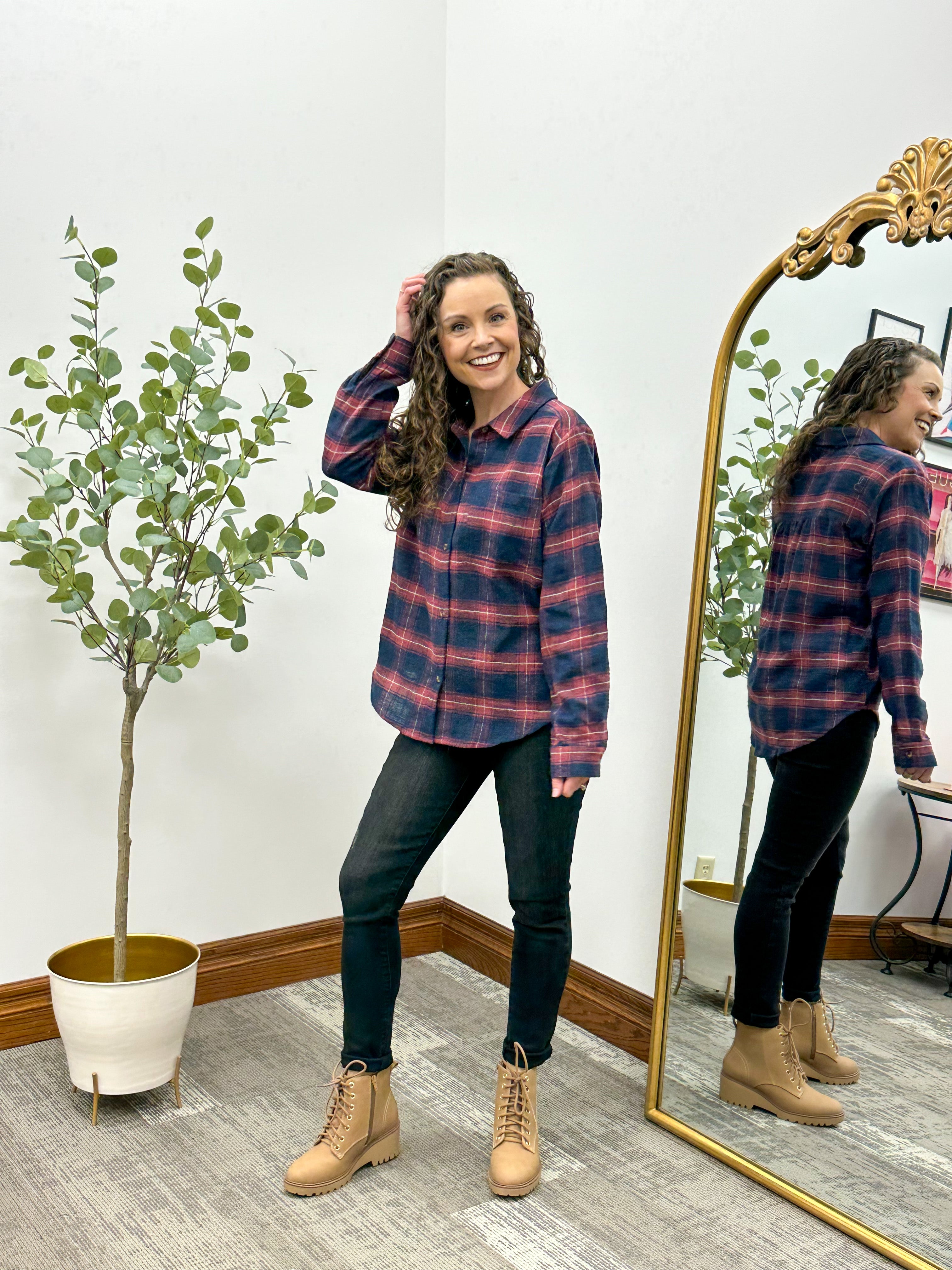 Kate Plaid Flannel Shirt