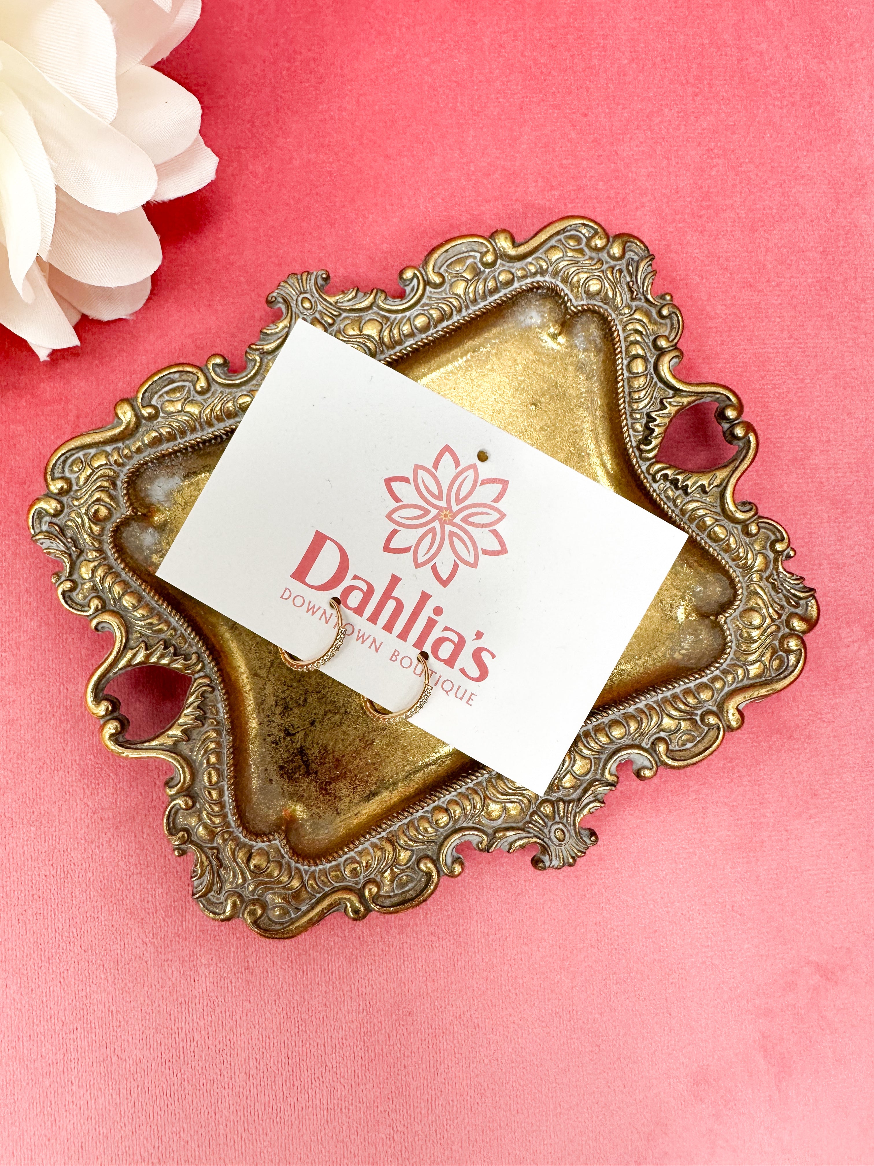 Gold Dipped CZ Small Hoops