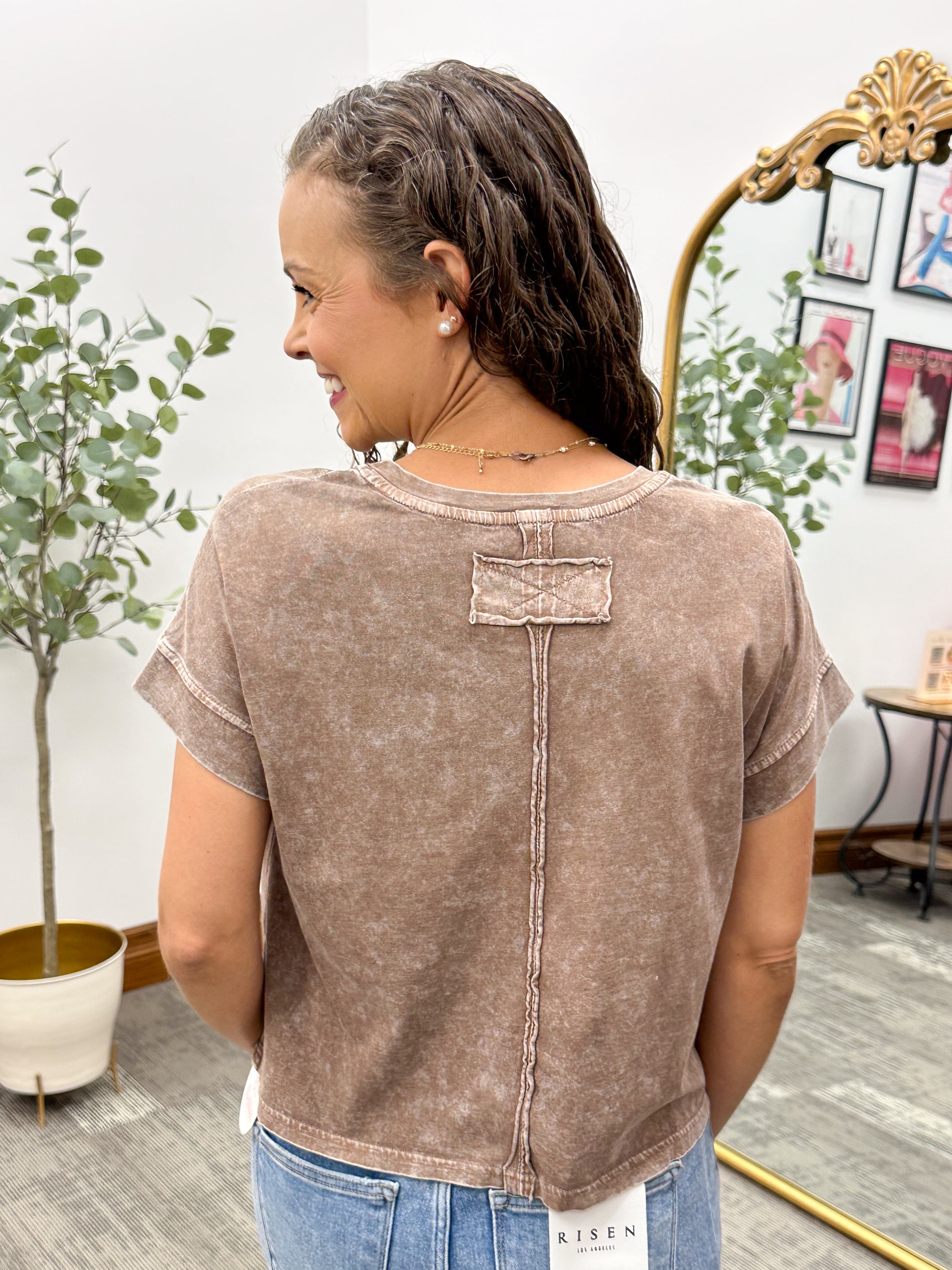 Washed Short Sleeve Boxy T-Shirt