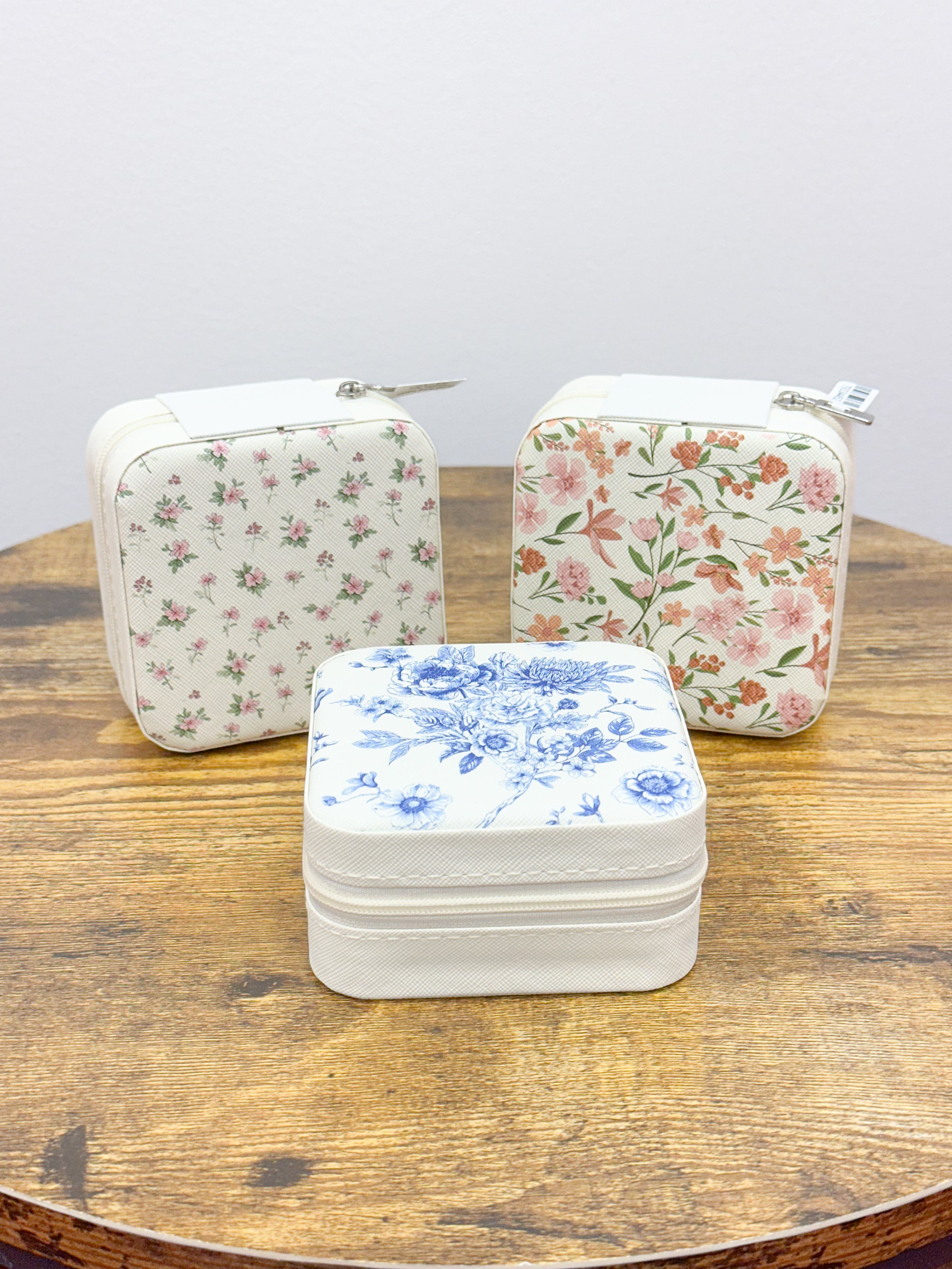 Floral Print Travel Jewelry Box