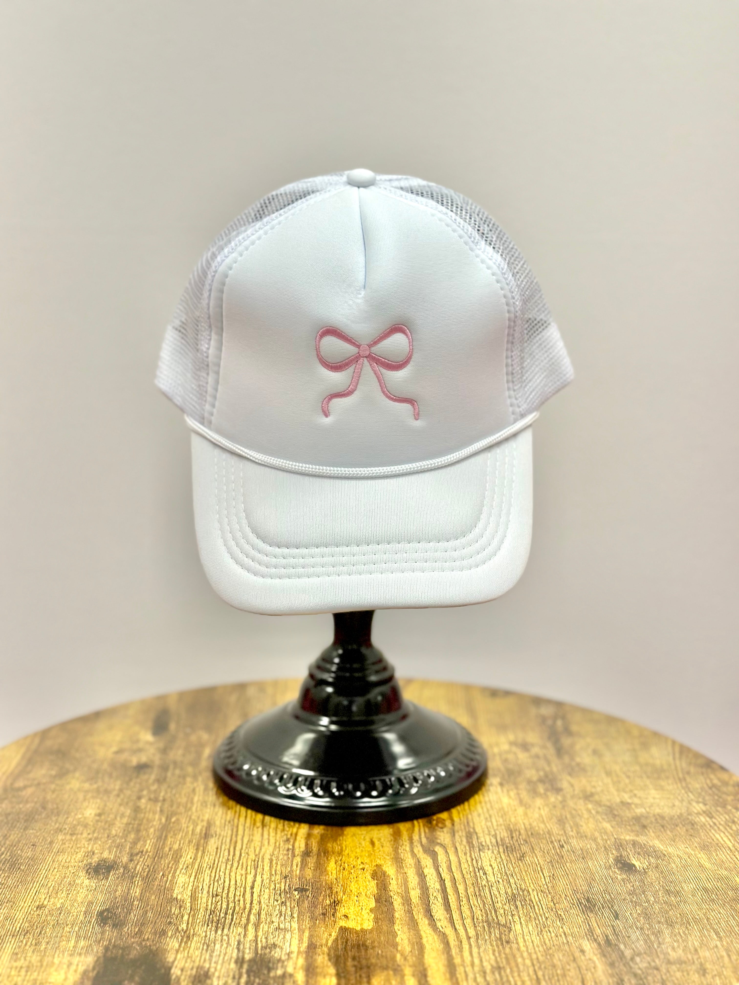 Embroidered Ribbon Trucker Hat