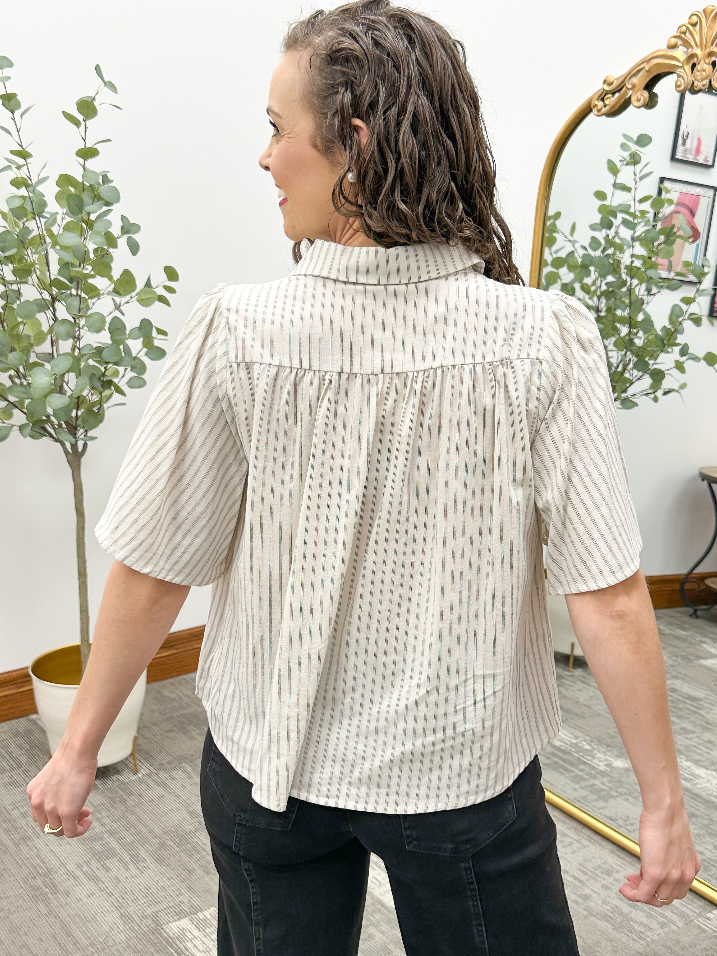 Lora Flutter Sleeve Shirt