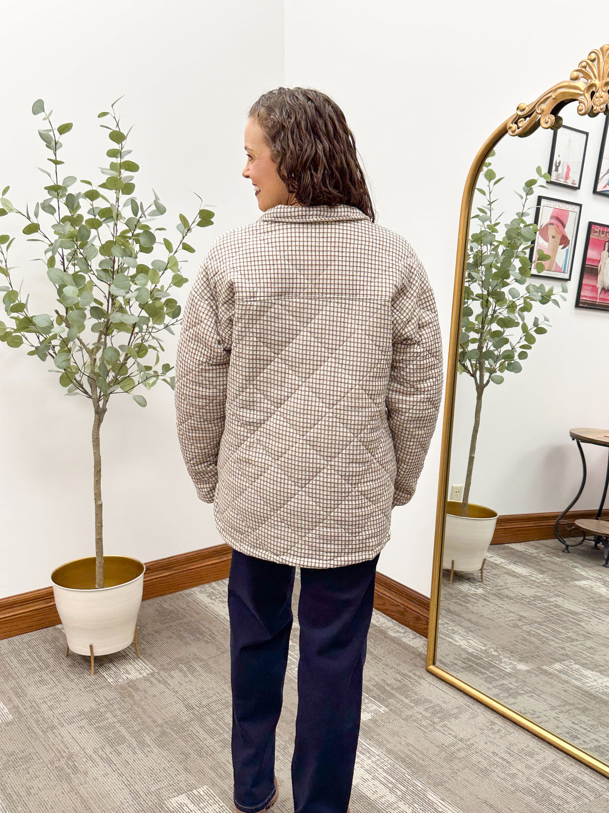 Quilted Plaid Jacket