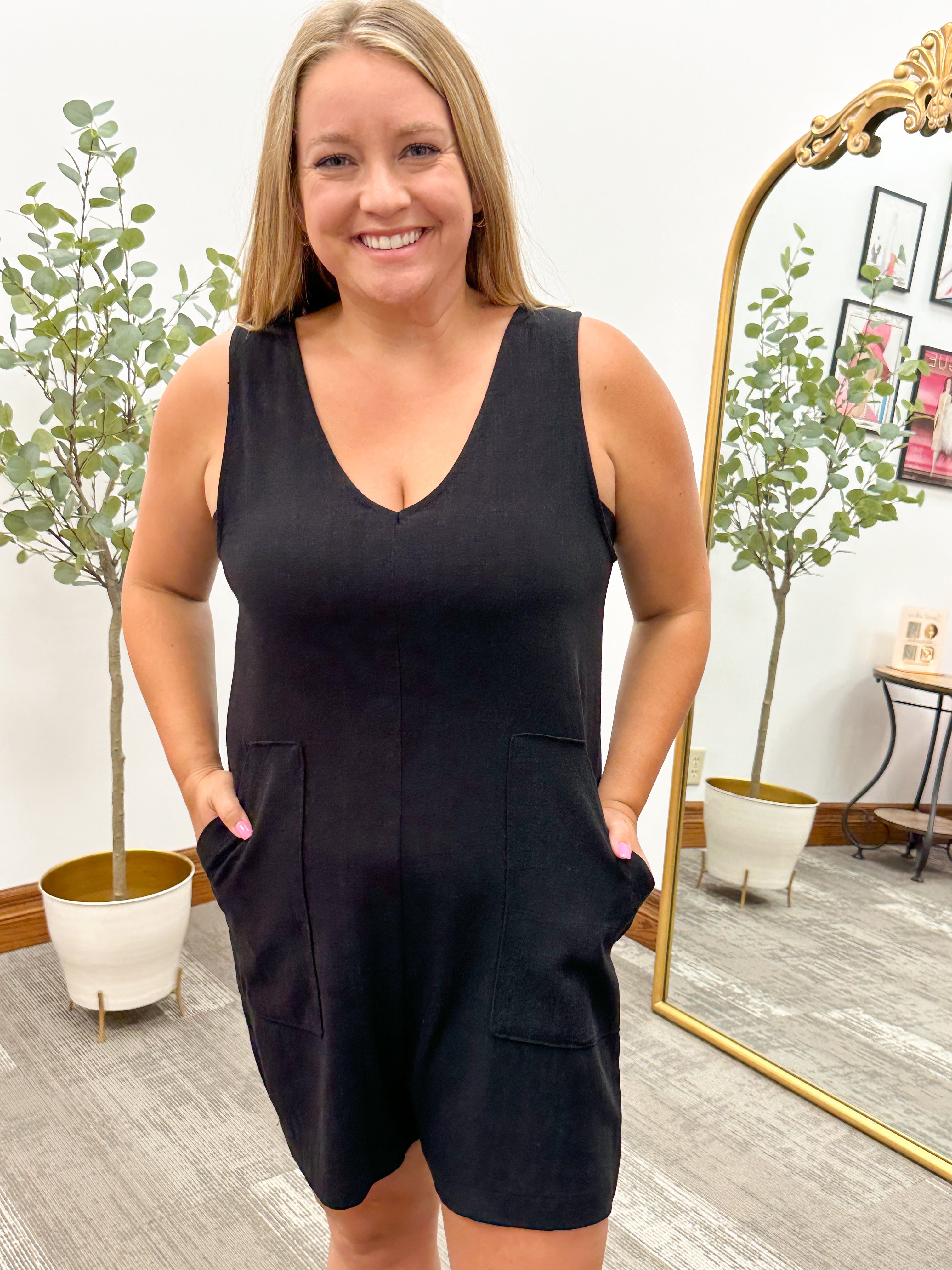 Aida Relaxed Fit Linen Romper