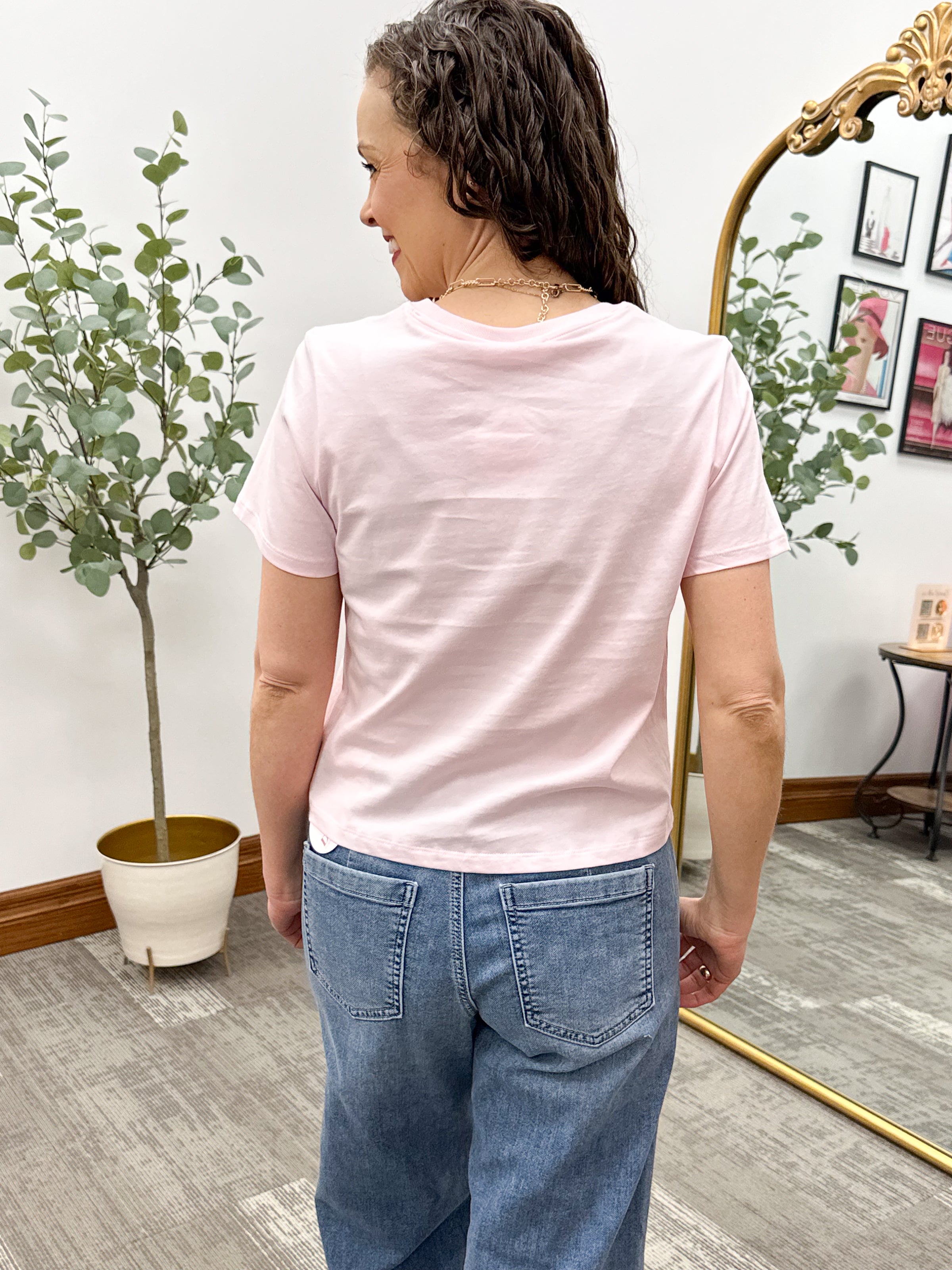 Soft Pink Basic T-Shirt