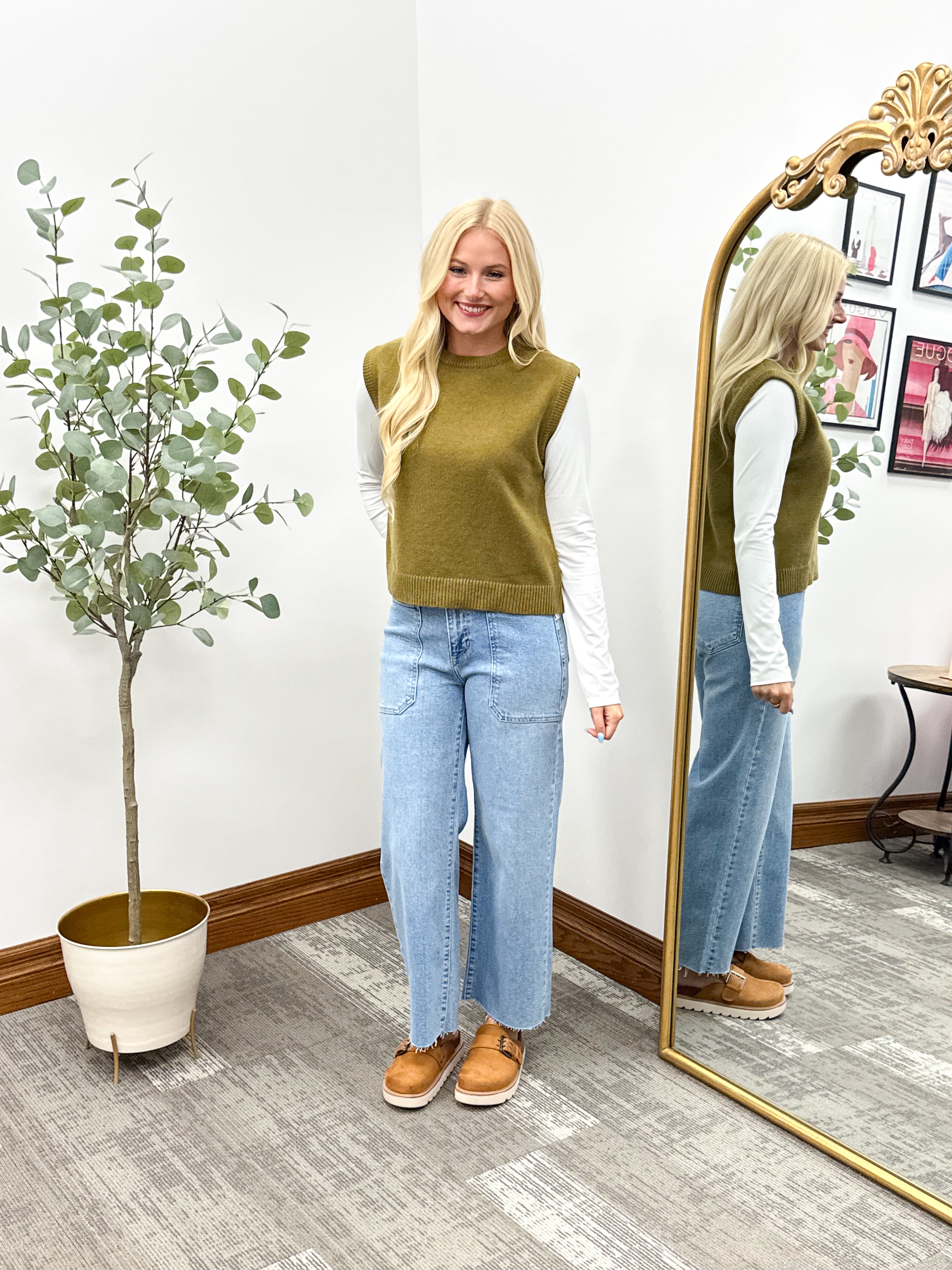 Olive Sweater Vest