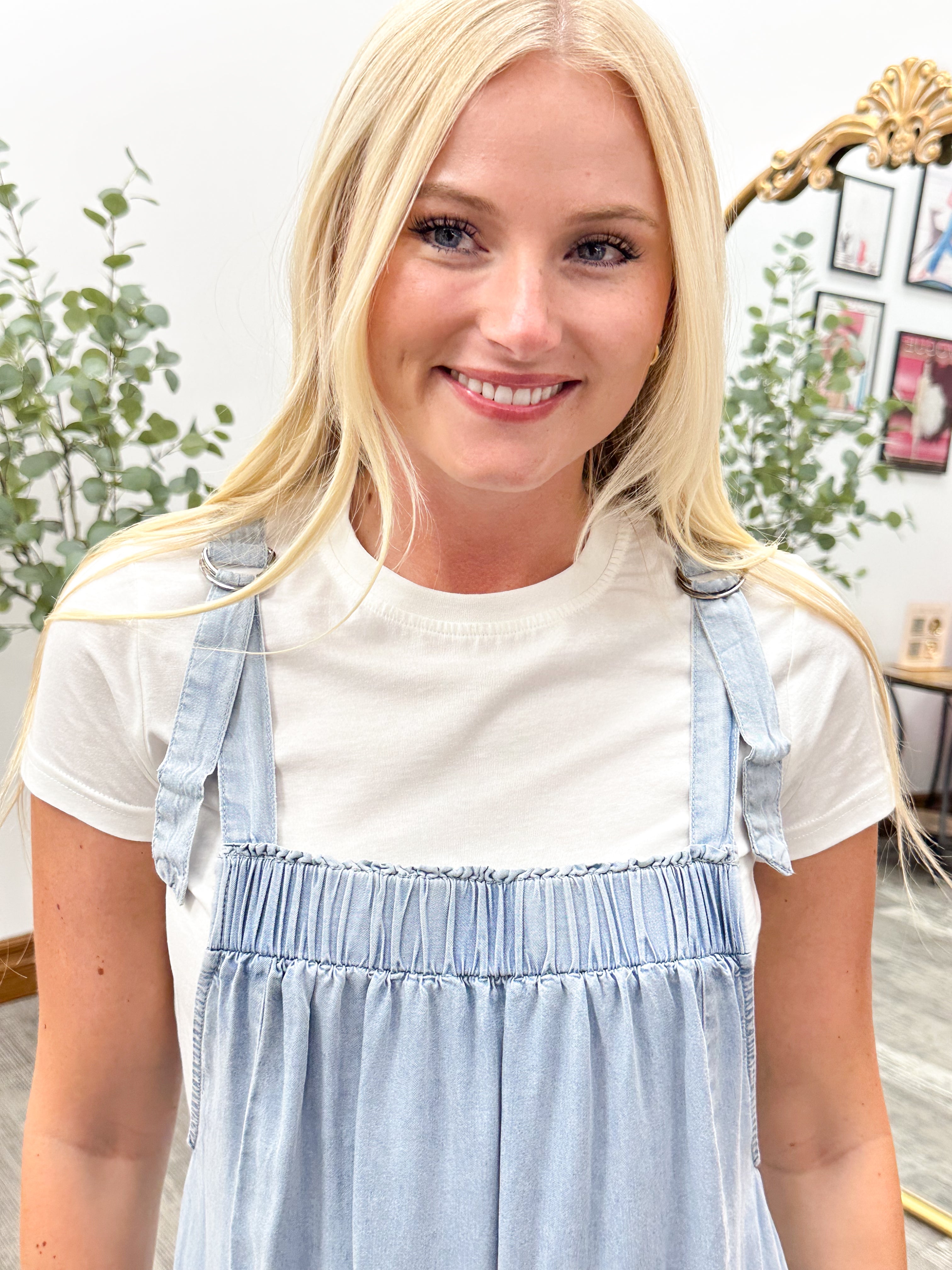 Tencel Denim Flowy Maxi Dress