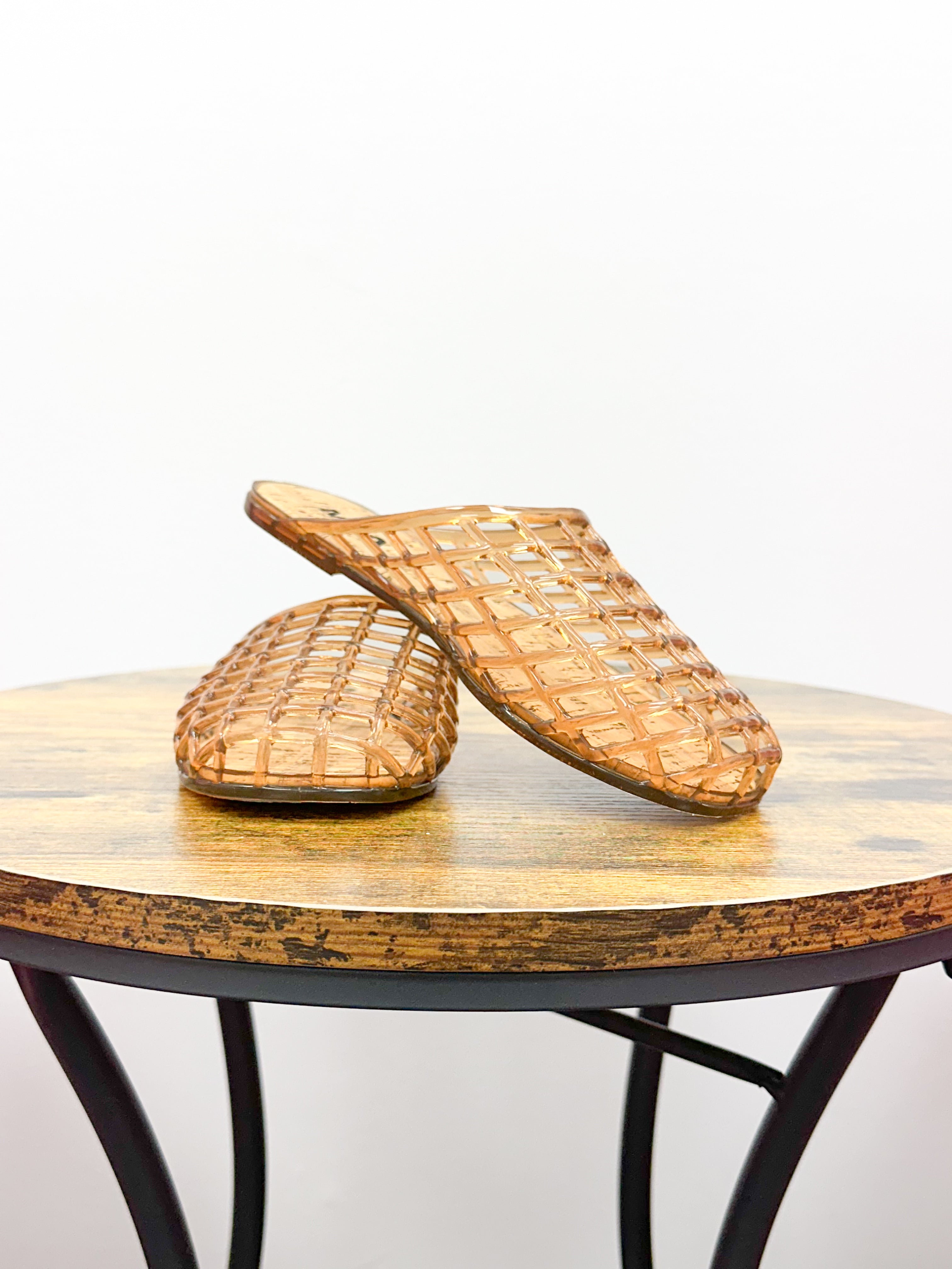 MIA Tan Darby Jelly Mule, jelly shoes