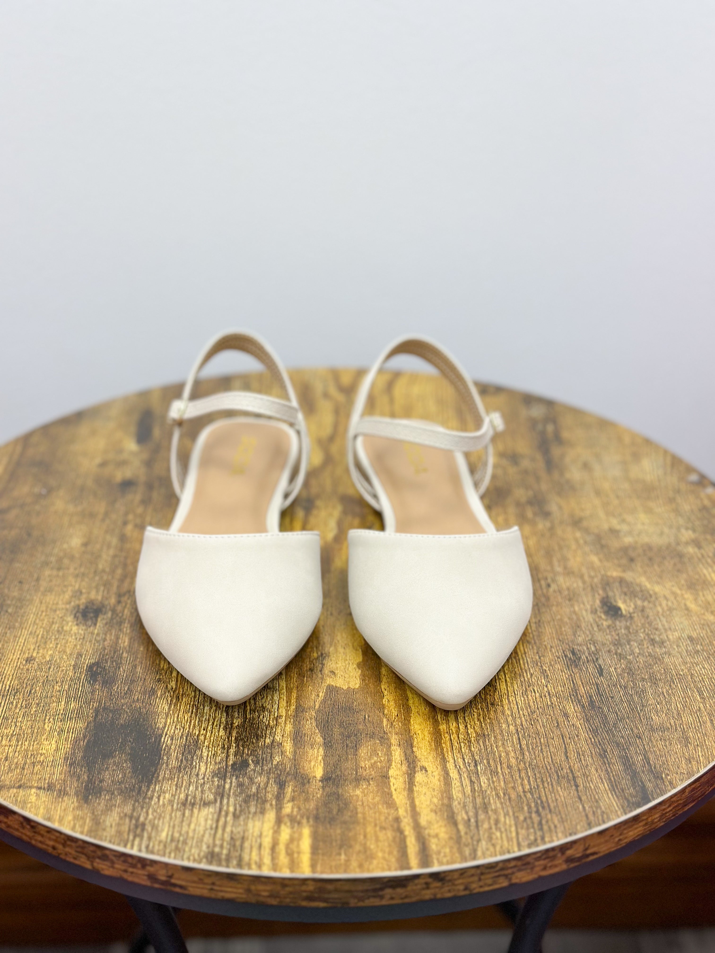 Cora Nude Pointed Toe Flats