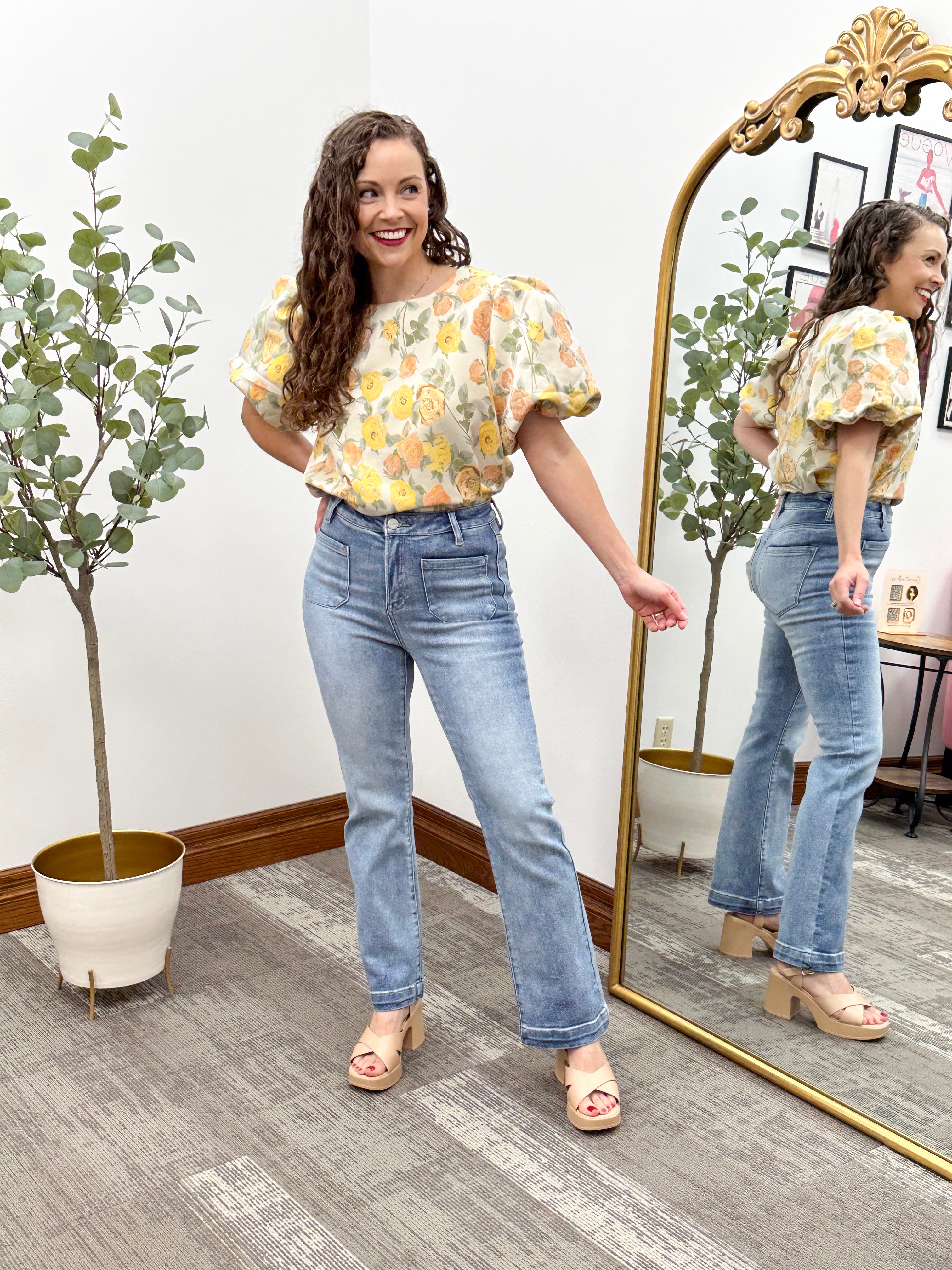 Lacey Vintage Floral Top