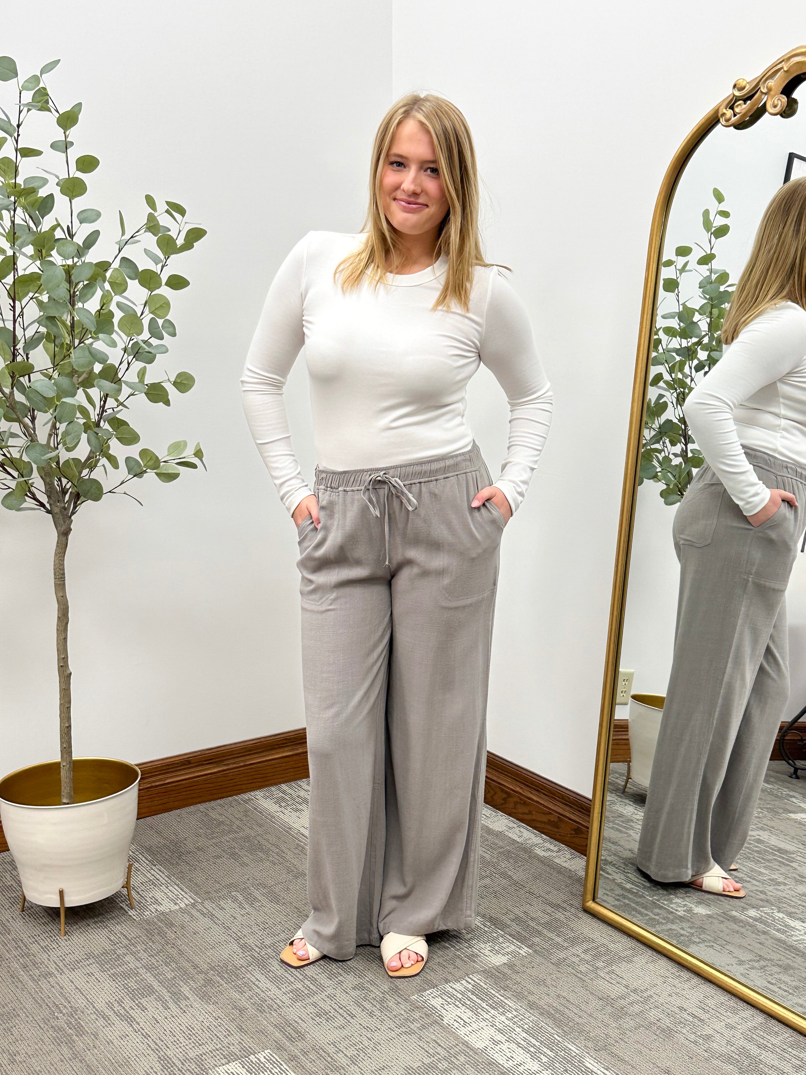 Lanie Wide Leg Linen Pants