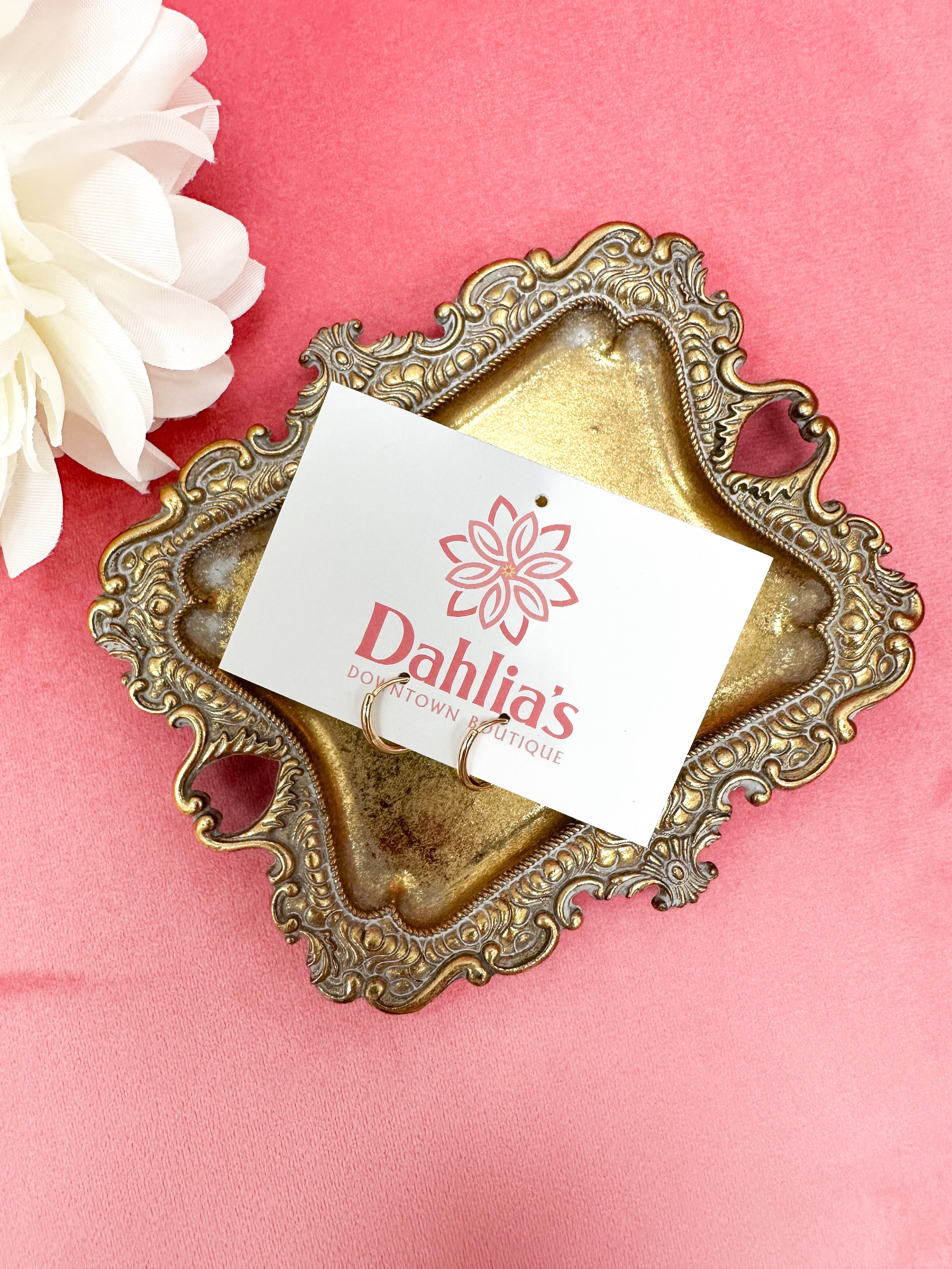 Gold Dipped Small Hoop Earrings