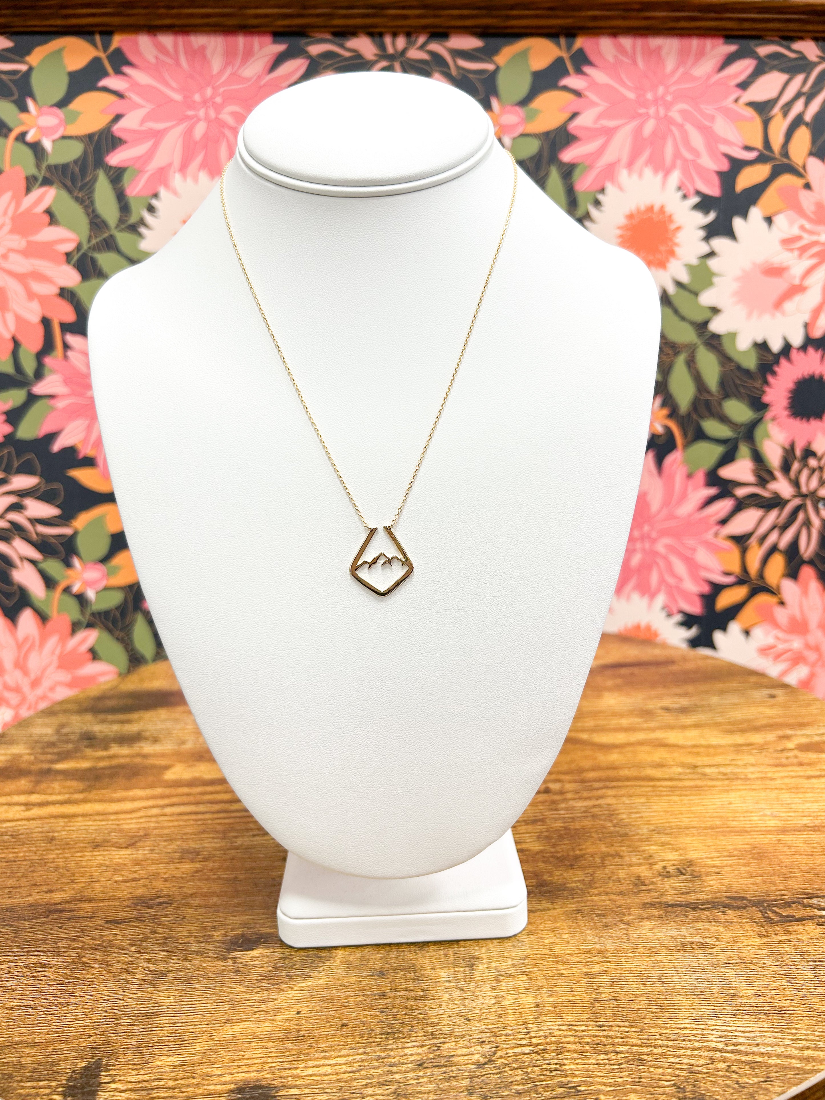 Gold Dipped Mountain Range Necklace