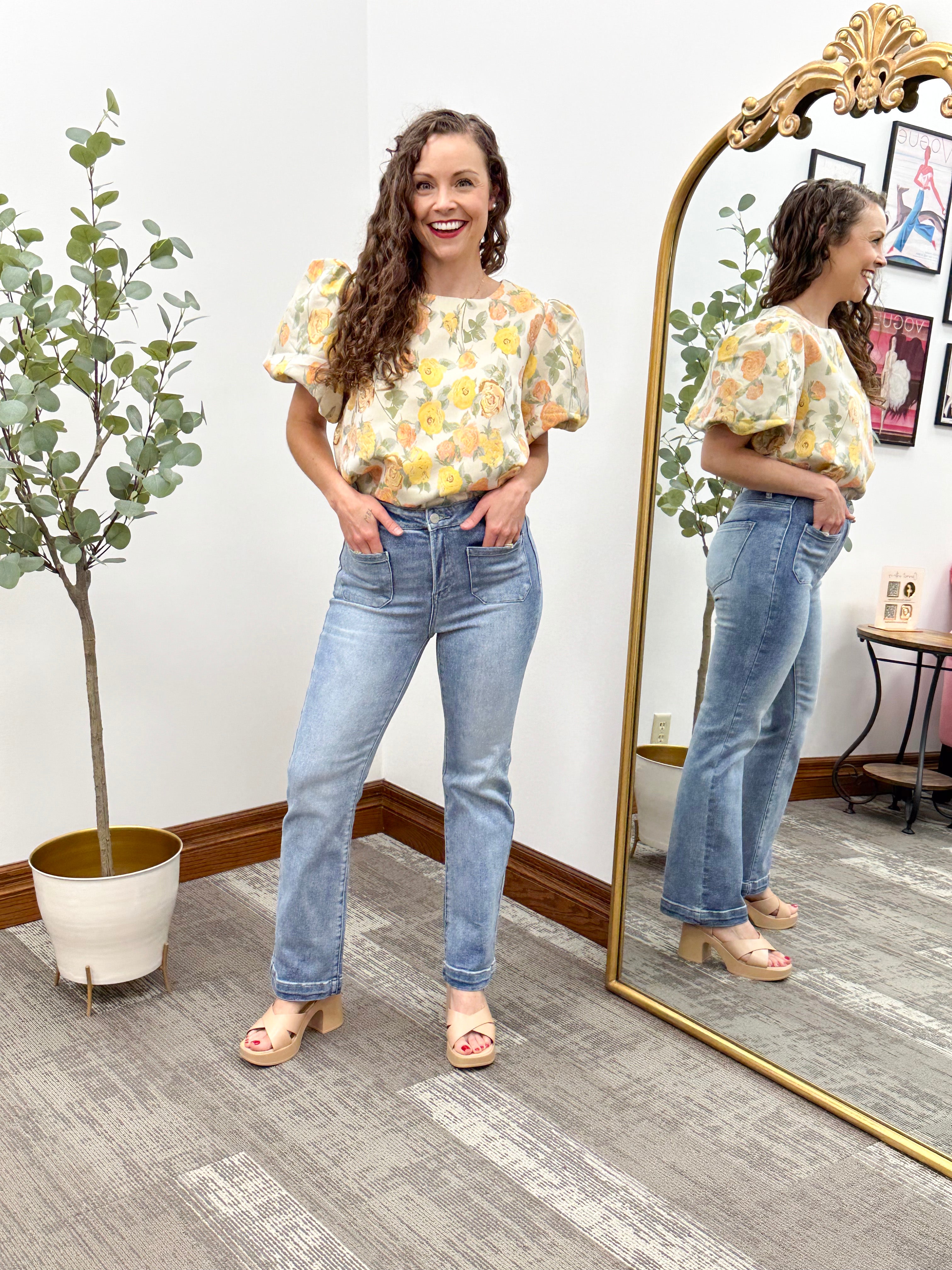 Lacey Vintage Floral Top