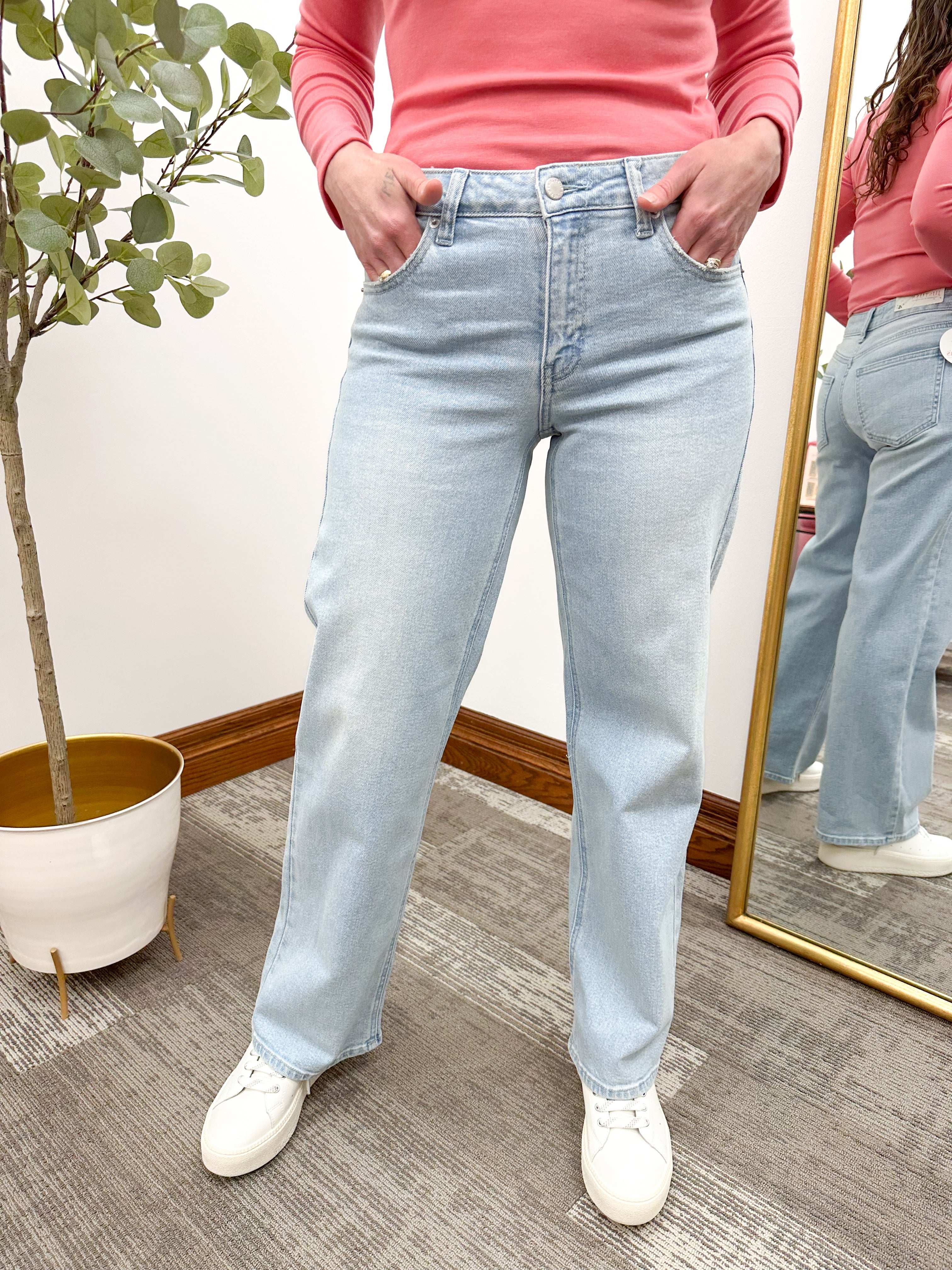 Tori Light Wash Wide Leg Jeans