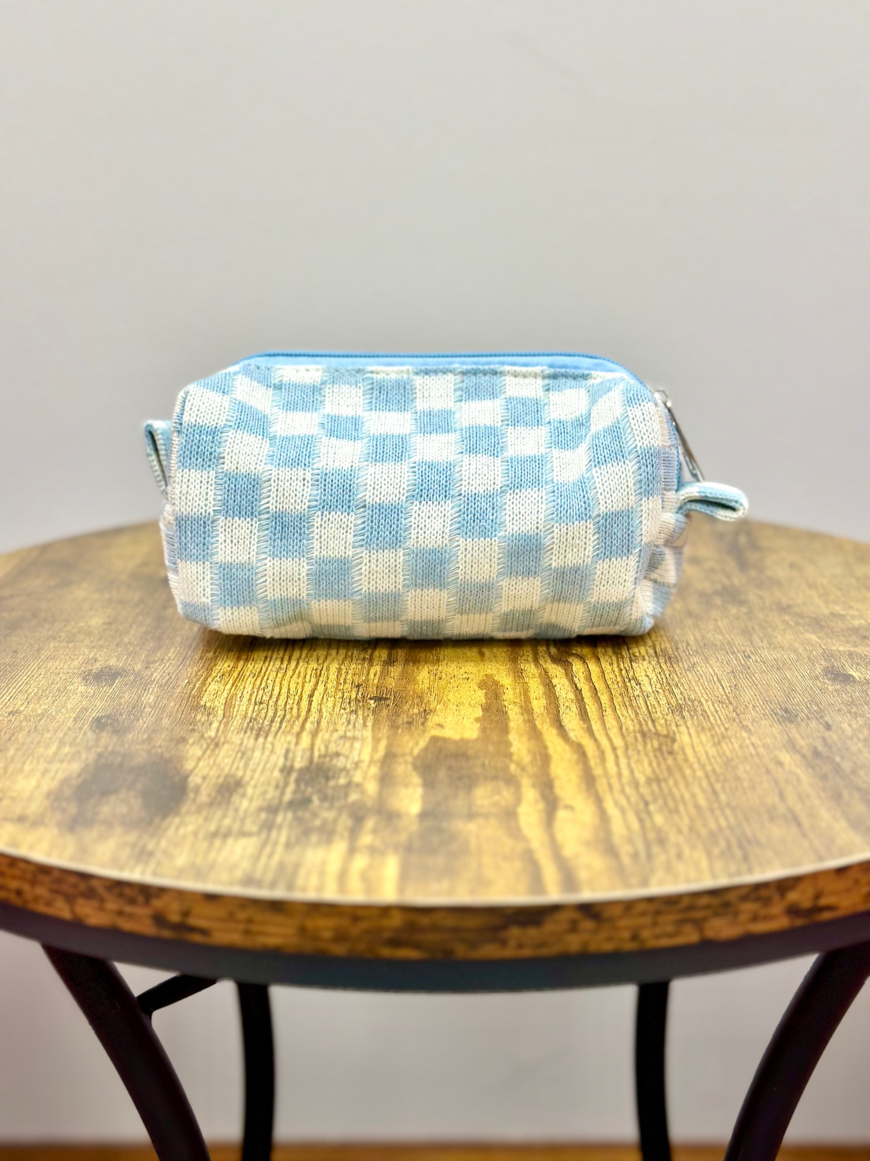 Checker Makeup Pouch