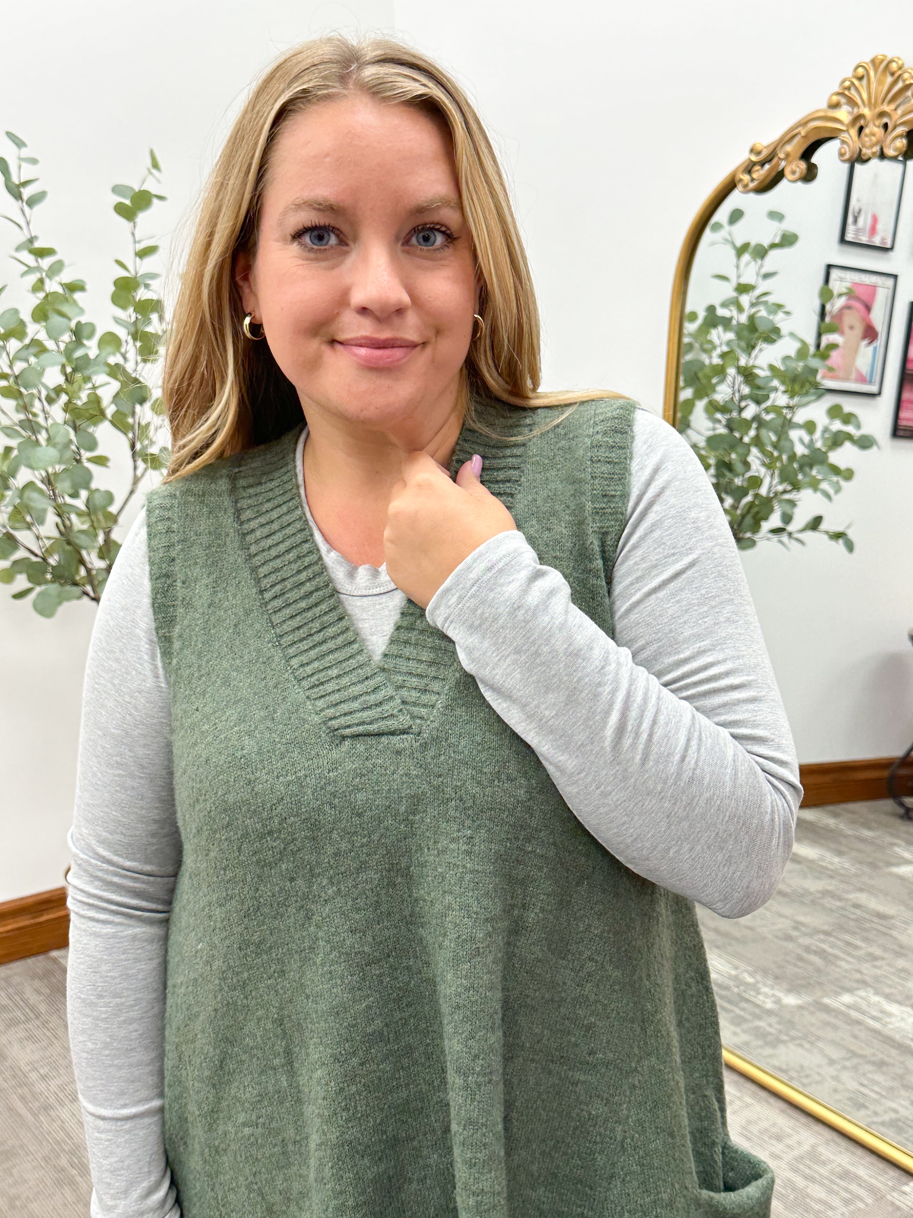 Megan Oversized Sweater Vest