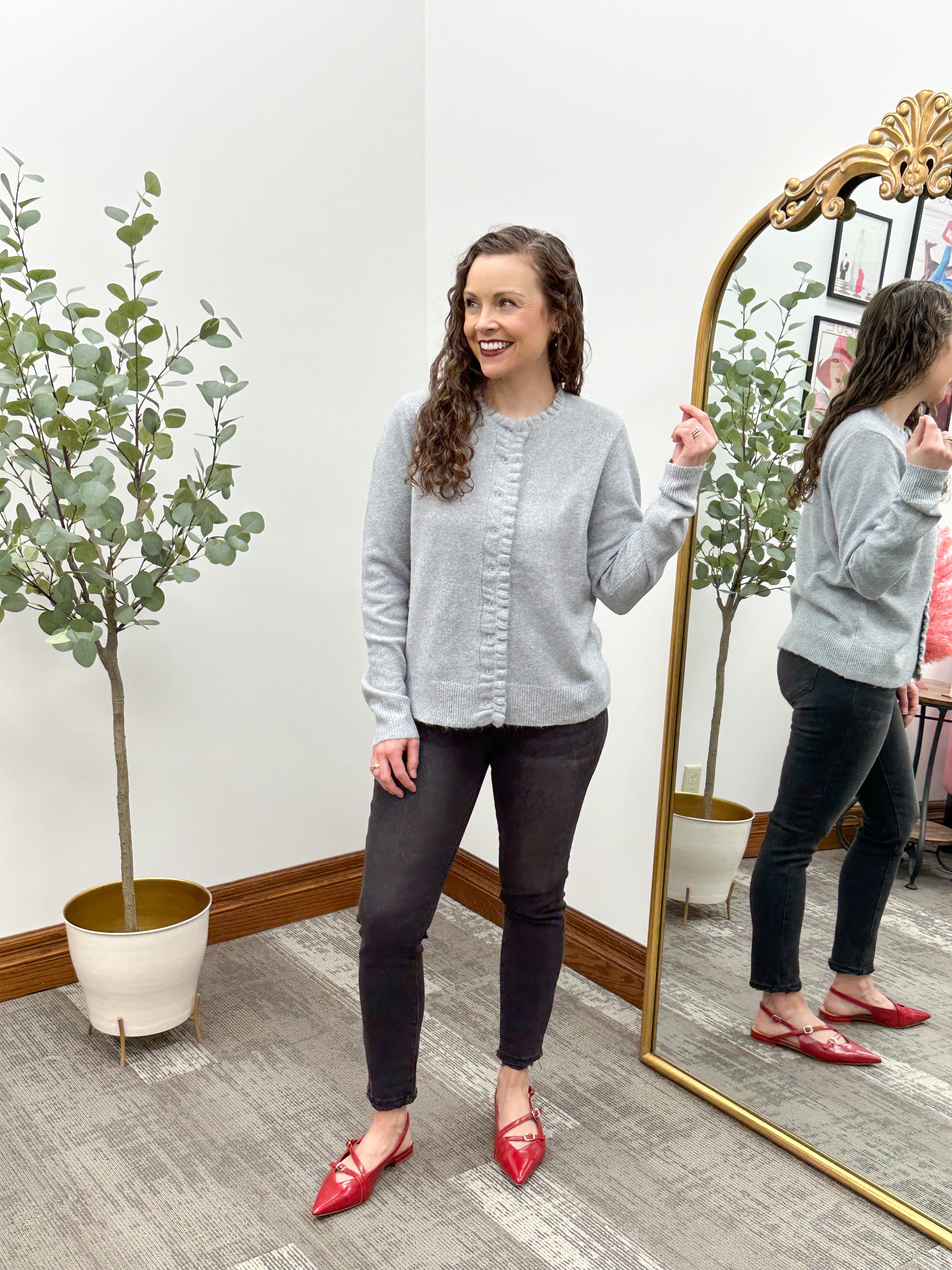 Kate Gray Ruffle Cardigan