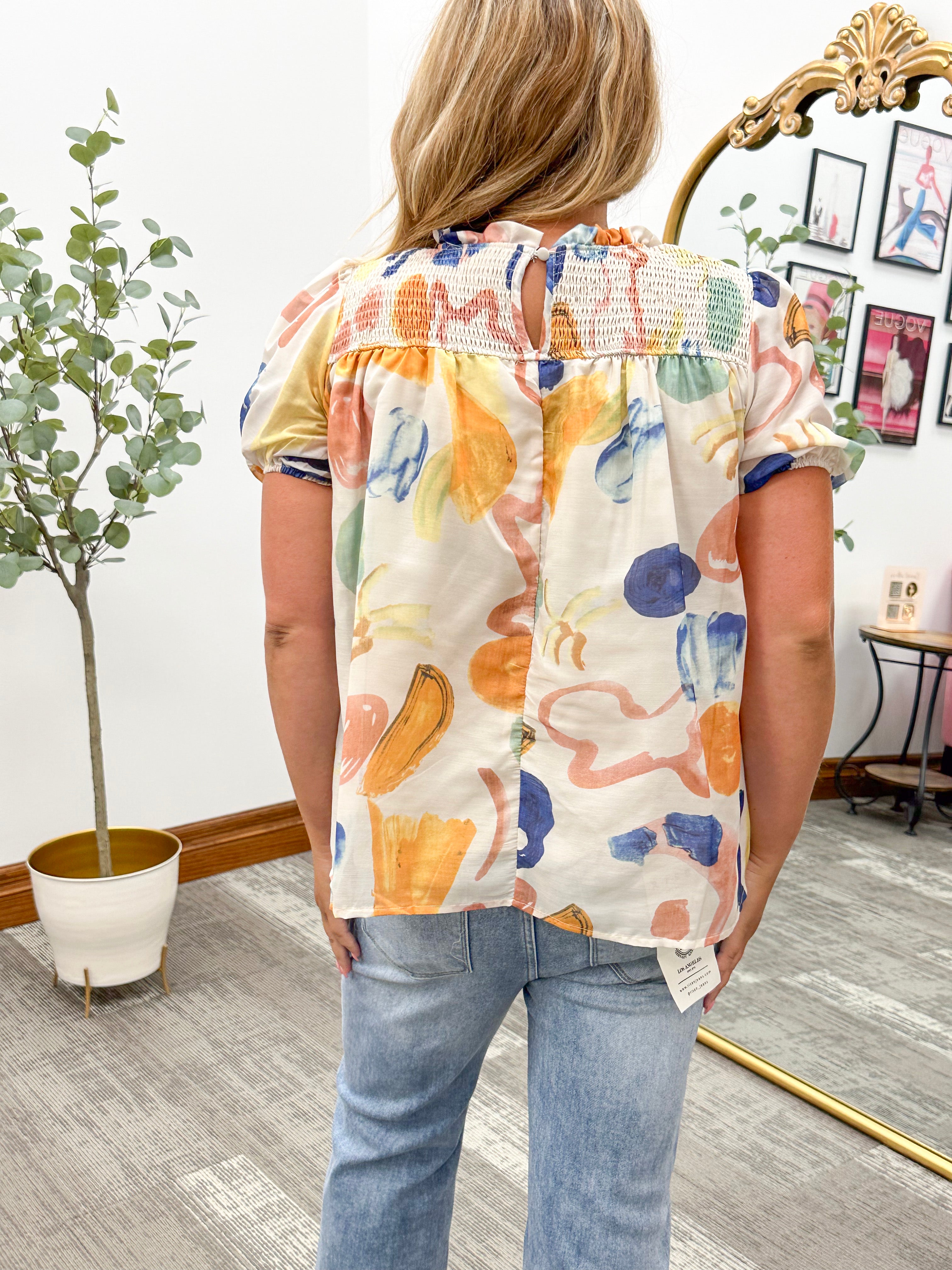 Mariah Abstract Printed Blouse