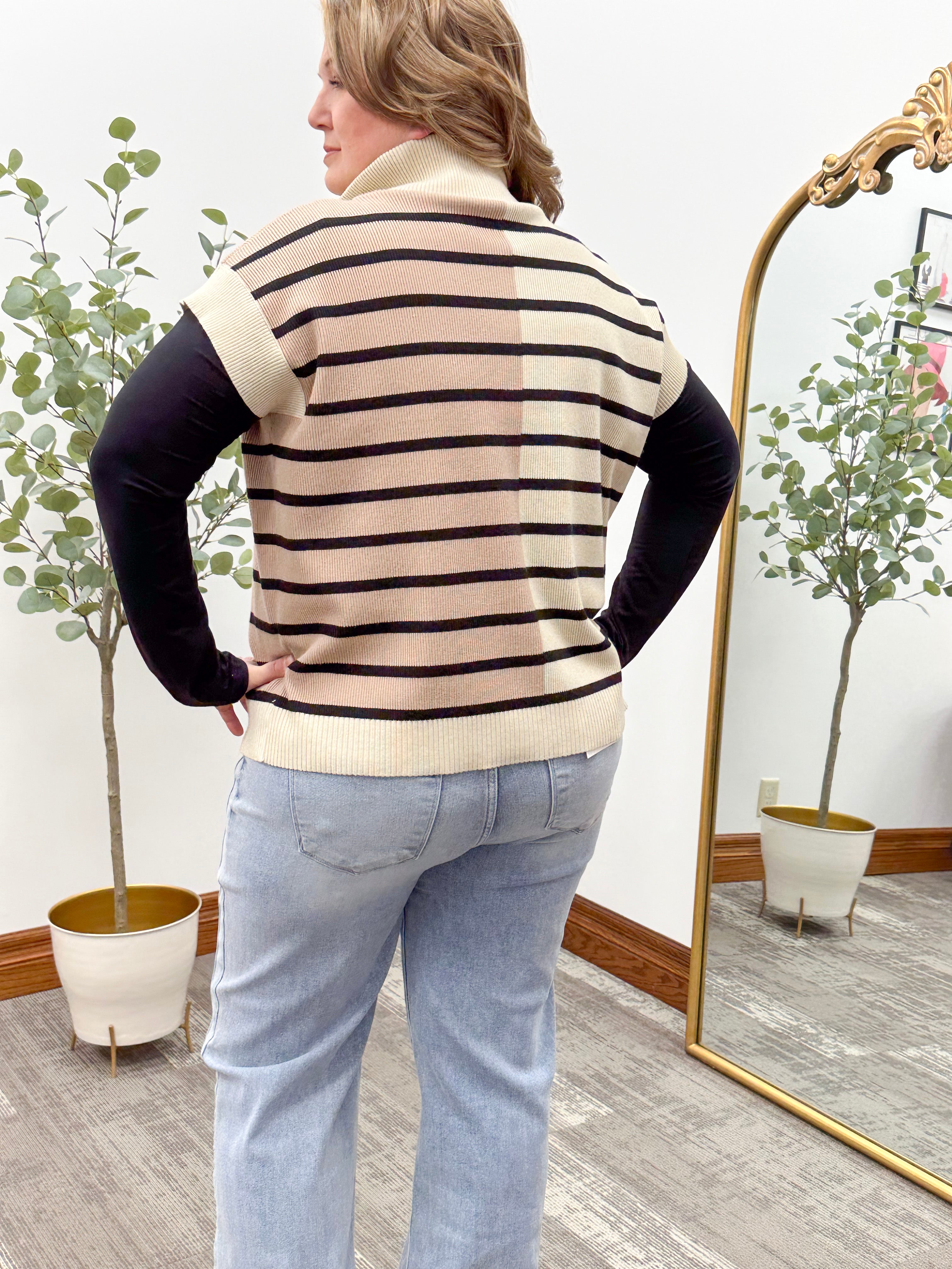 Kathi Striped Colorblock Sweater