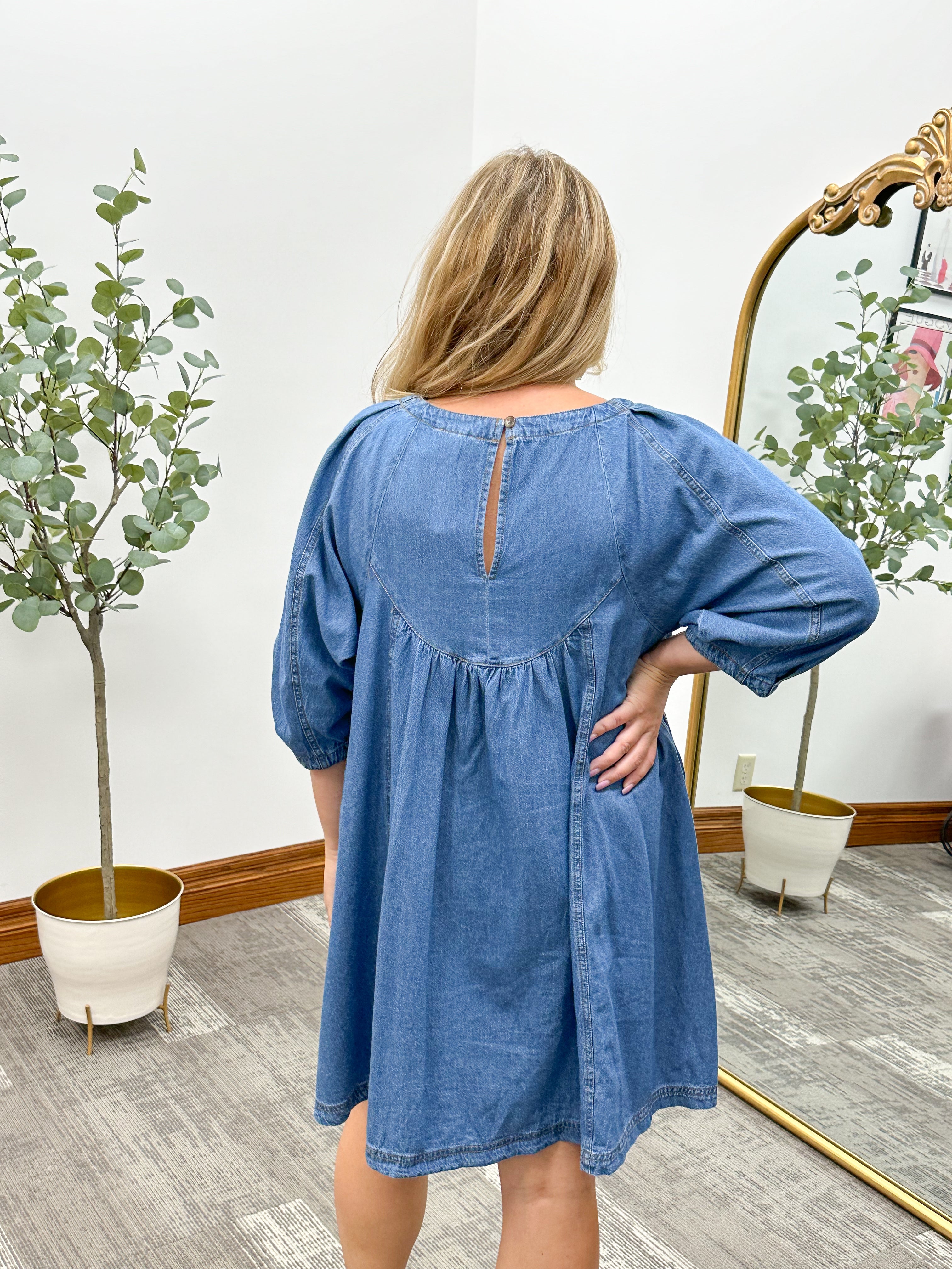 Madi Denim Babydoll Dress