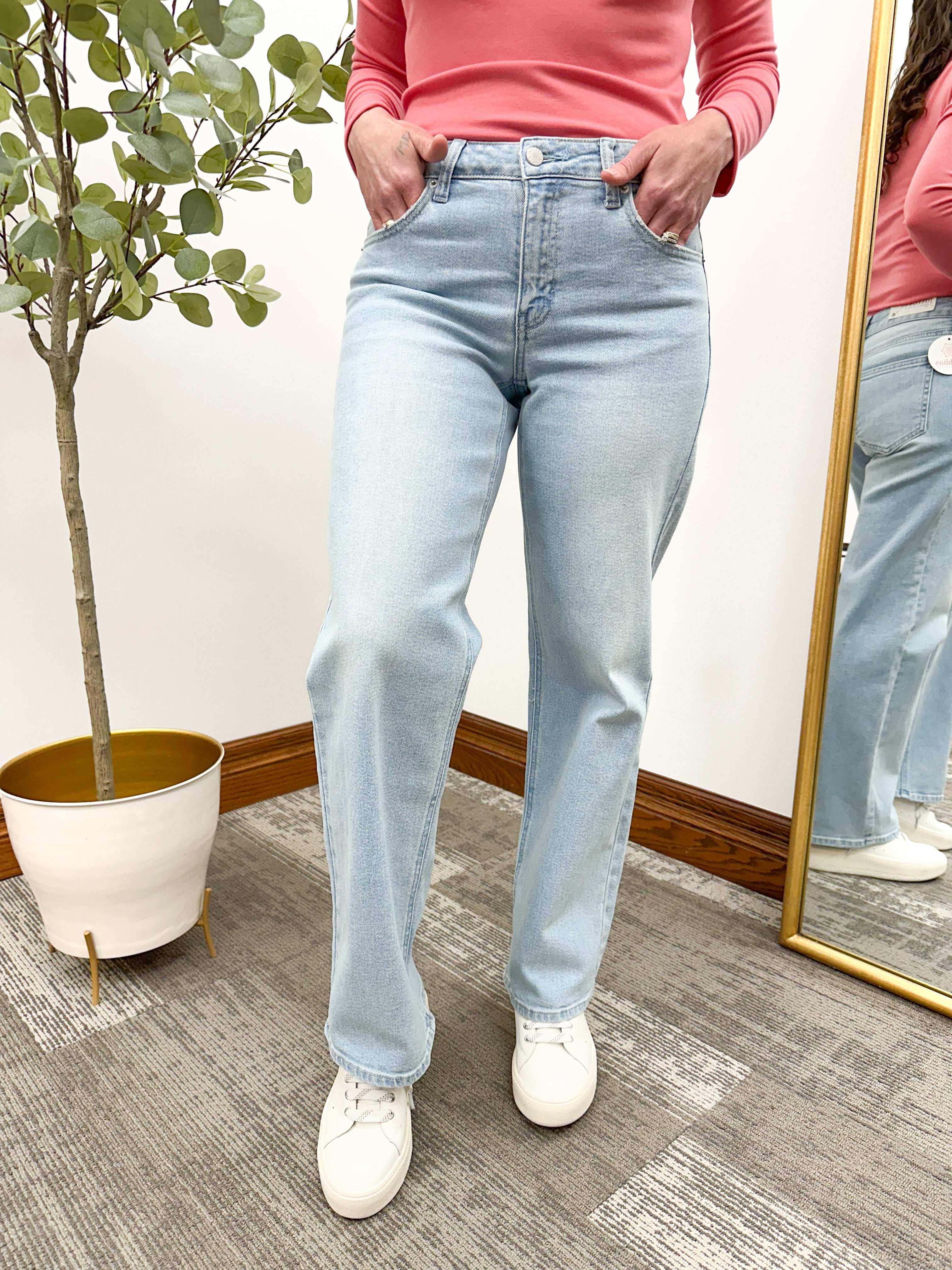 Tori Light Wash Wide Leg Jeans
