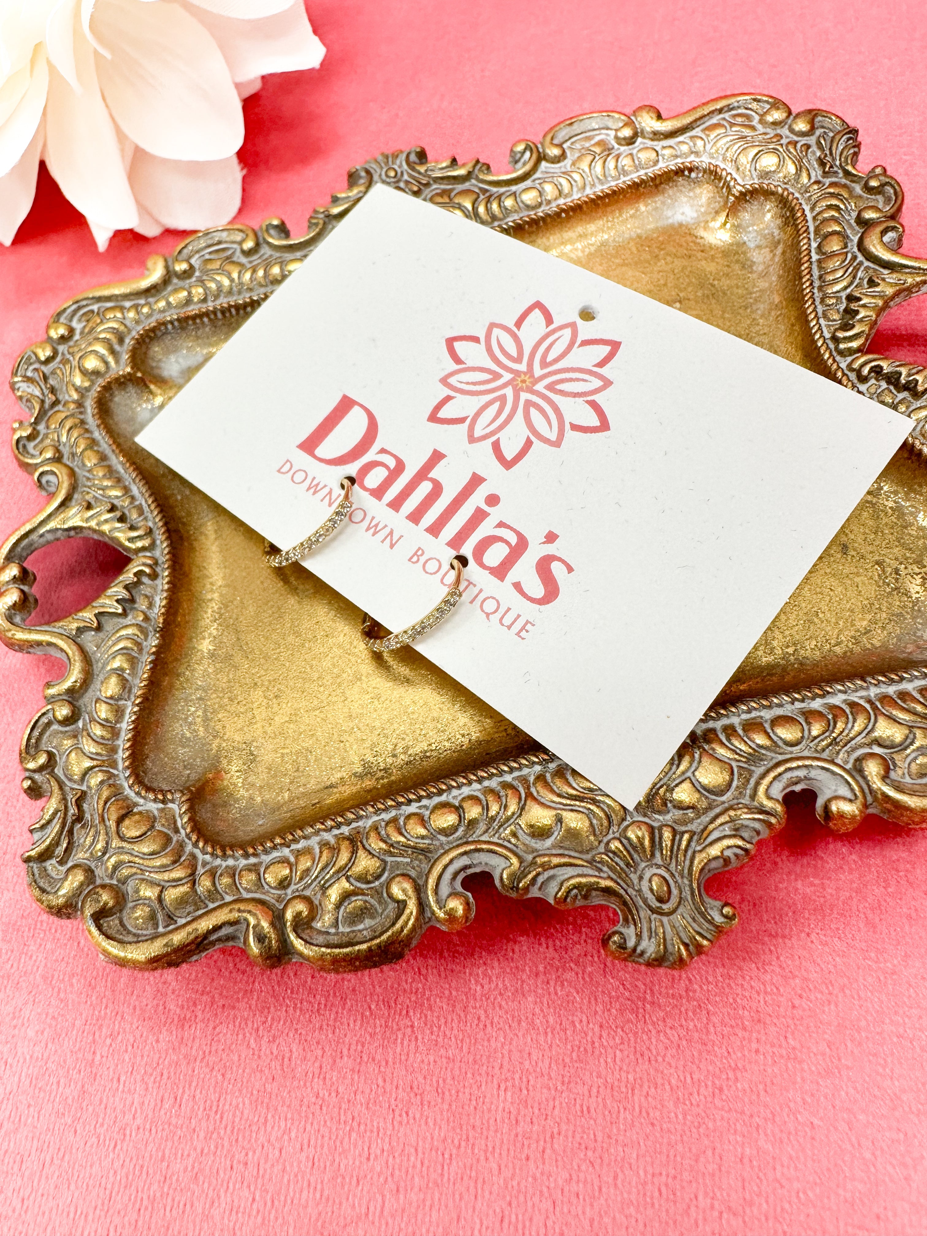 Gold Dipped CZ Small Hoops