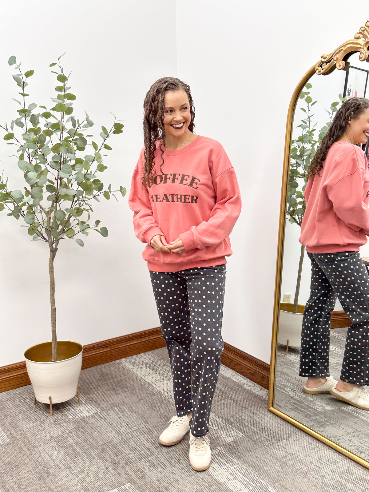 Coffee Weather Embroidered Sweatshirt