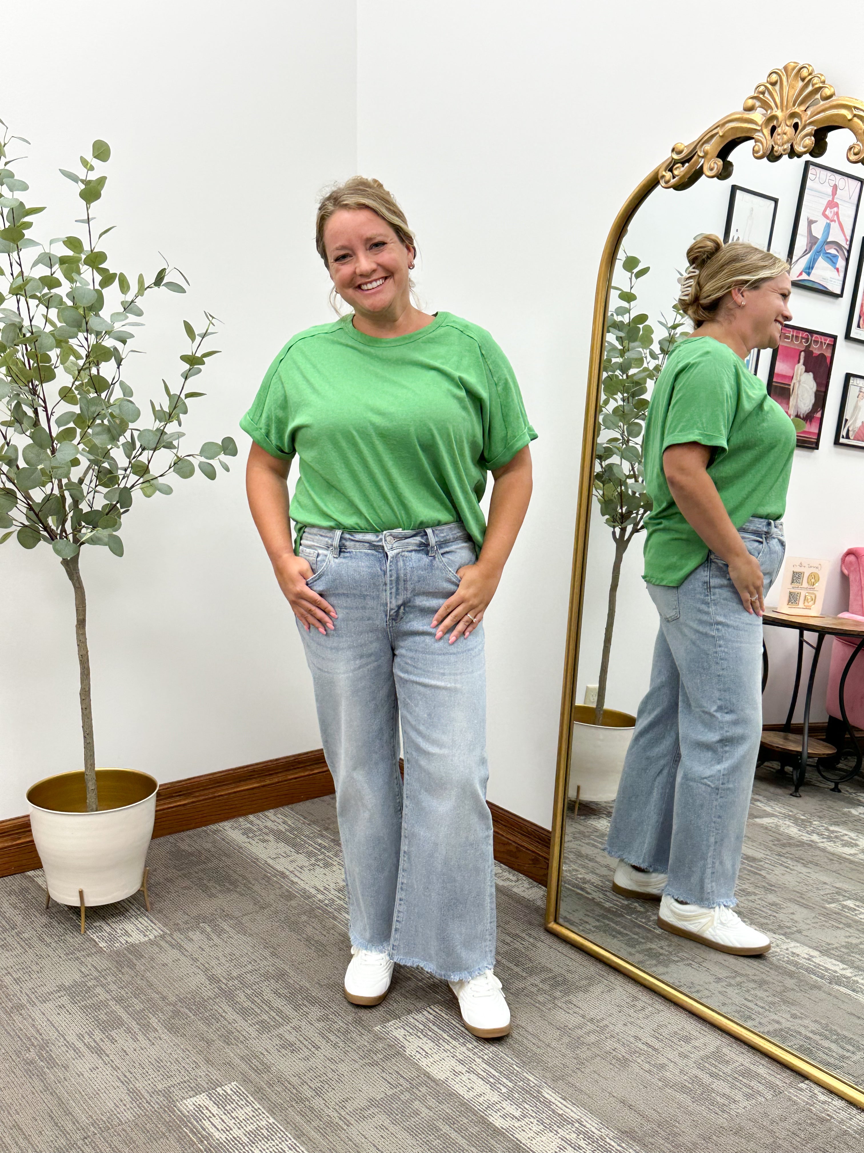 Erika Oversized Green T-Shirt