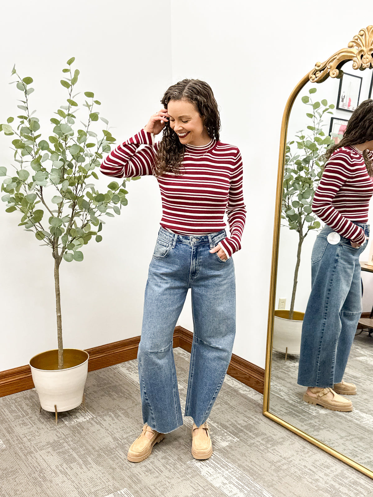 Irvine Striped Long Sleeve Sweater
