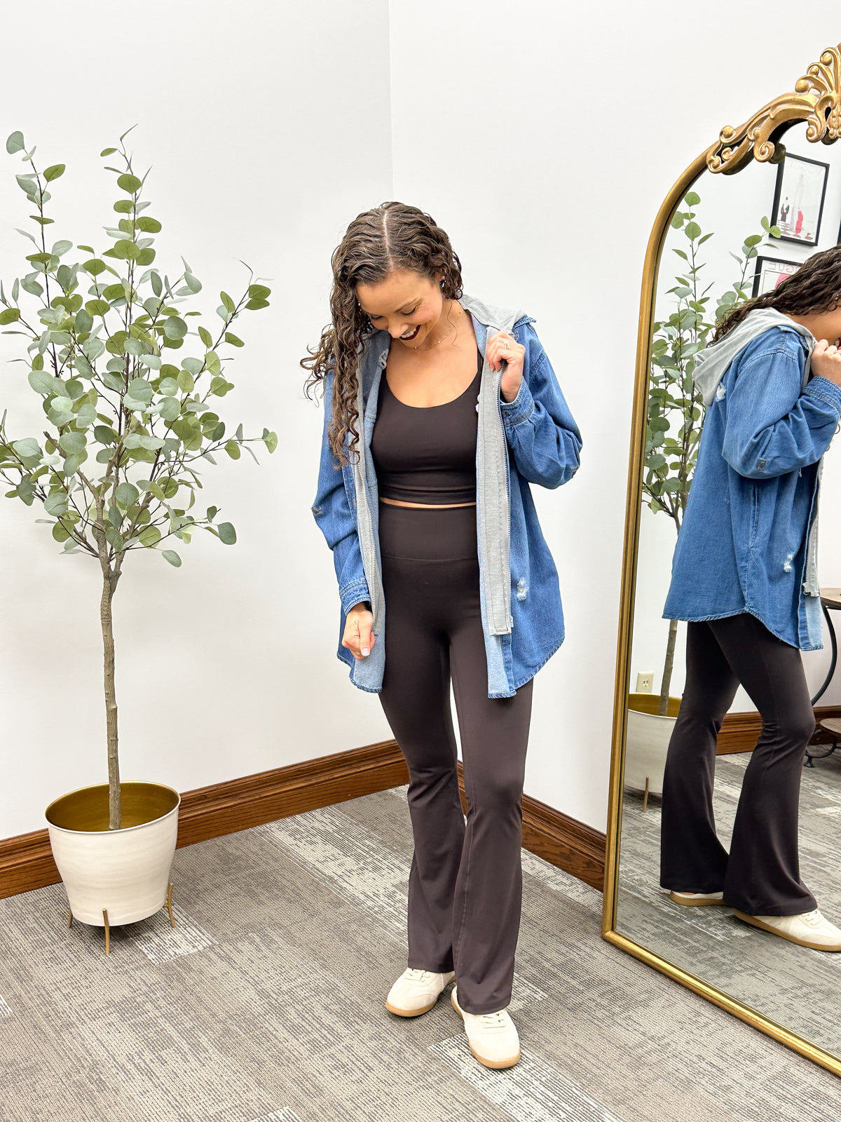 Seamless Front Flare Active Pants (2 colors)
