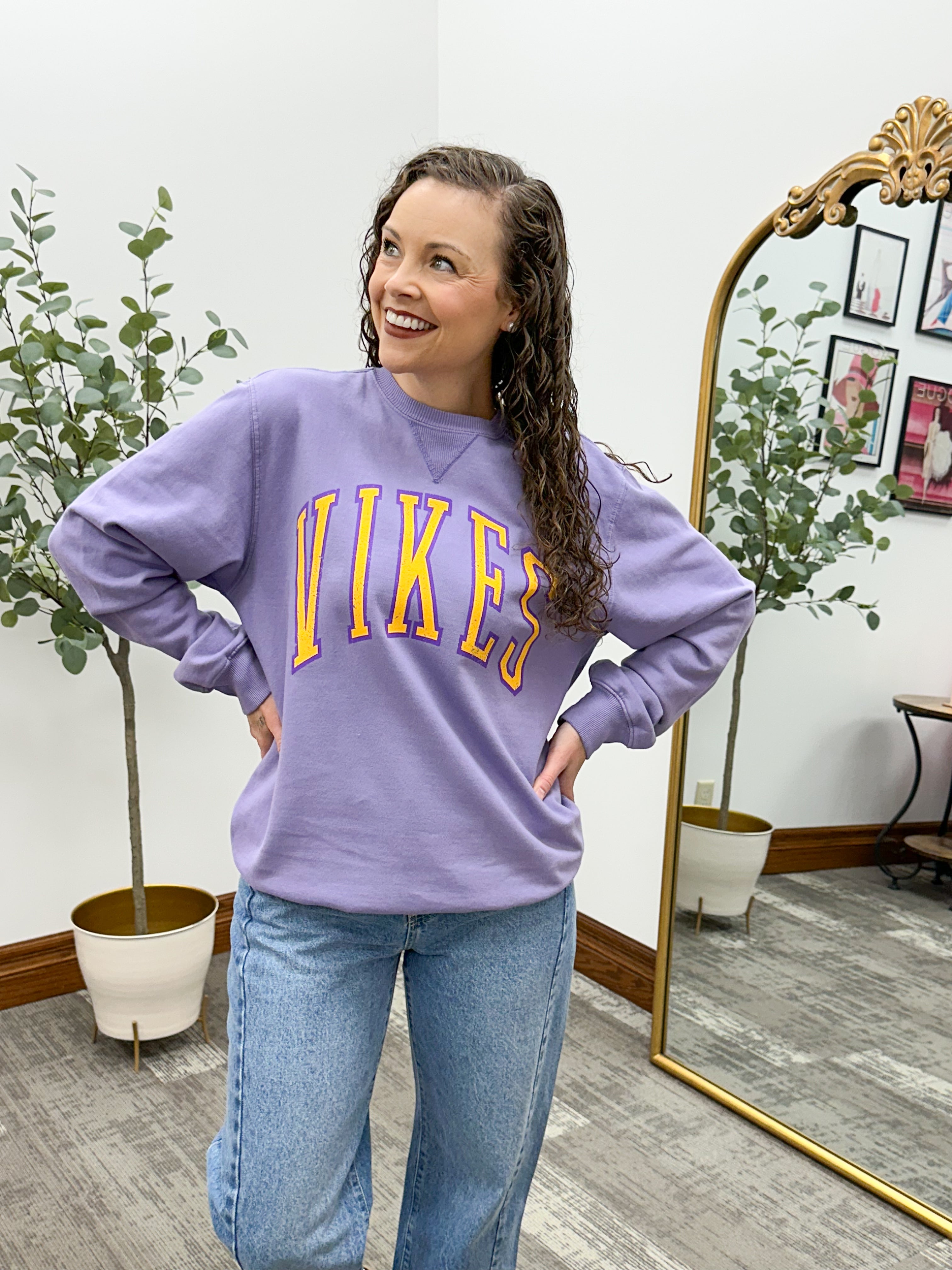Purple VIKES Crewneck Sweatshirt