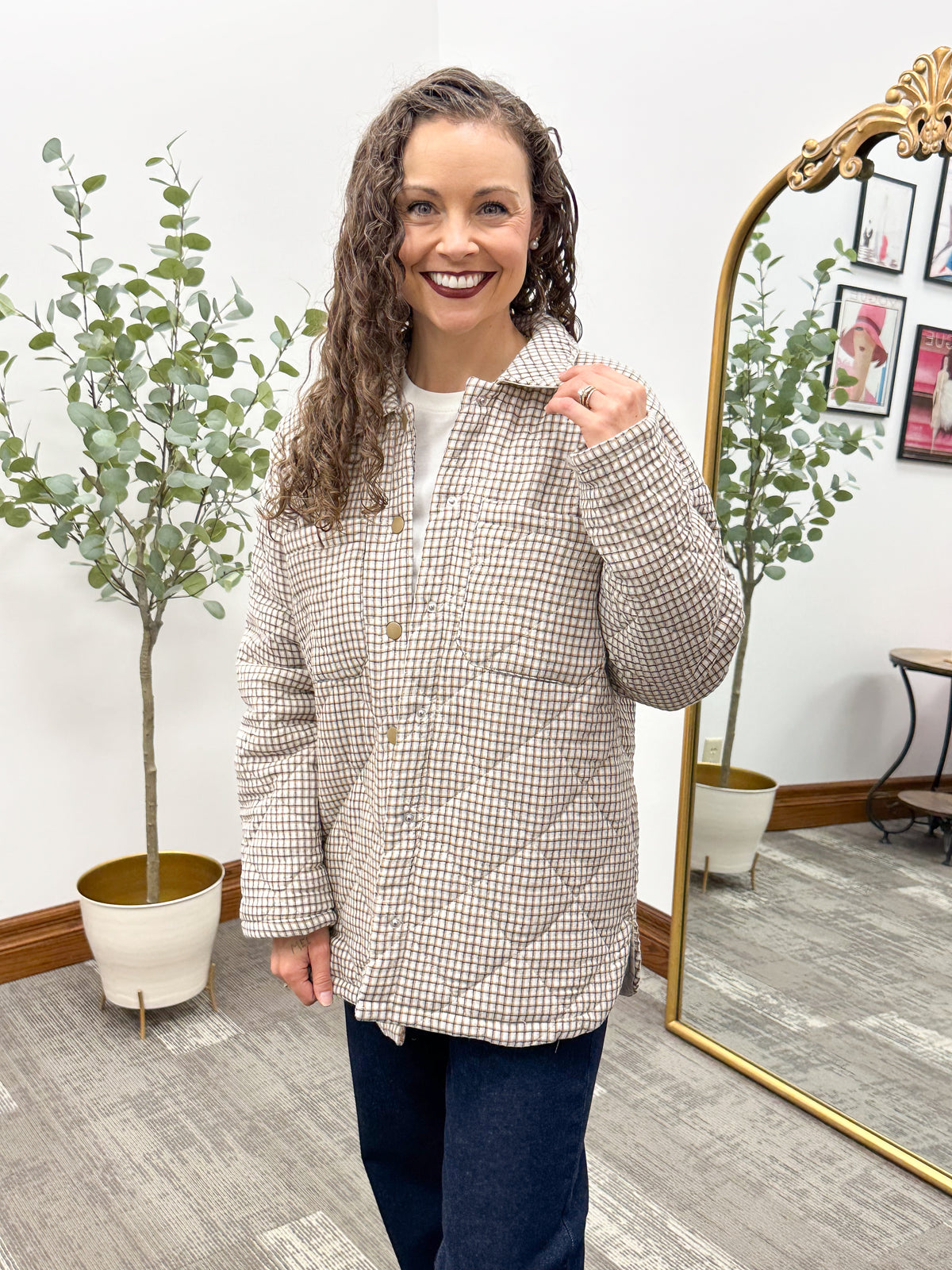 Quilted Plaid Jacket