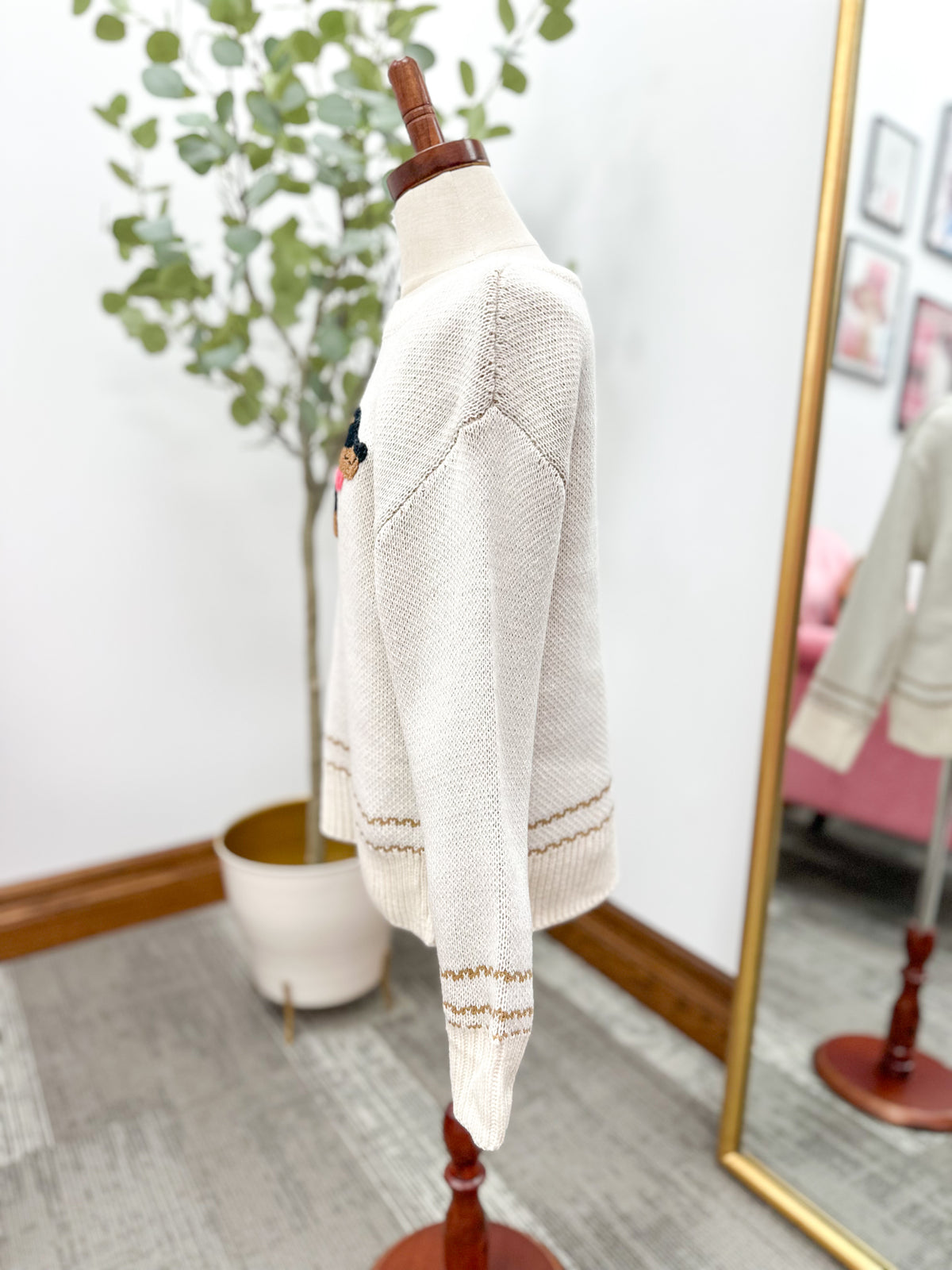Girls Dachshund Knit Sweater