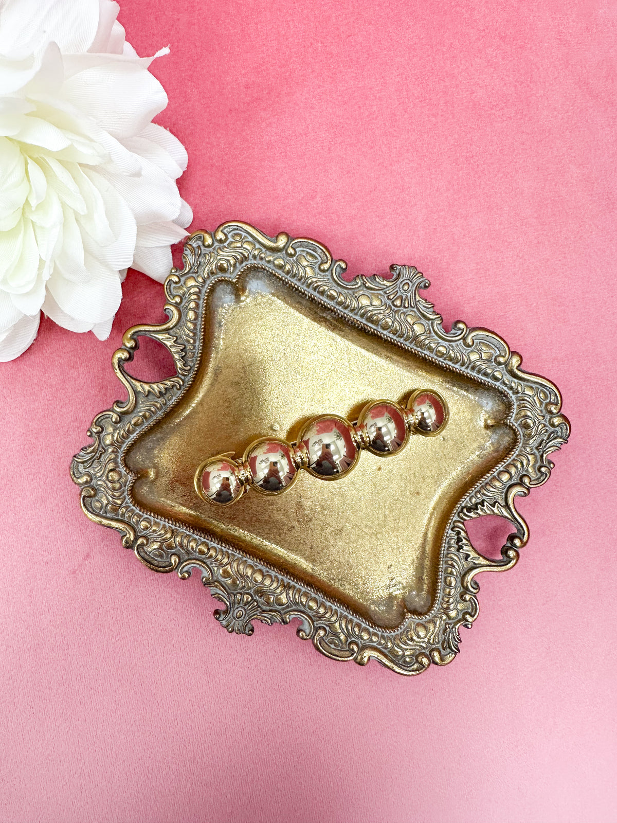 Gold Bubble Hairclip Barrette